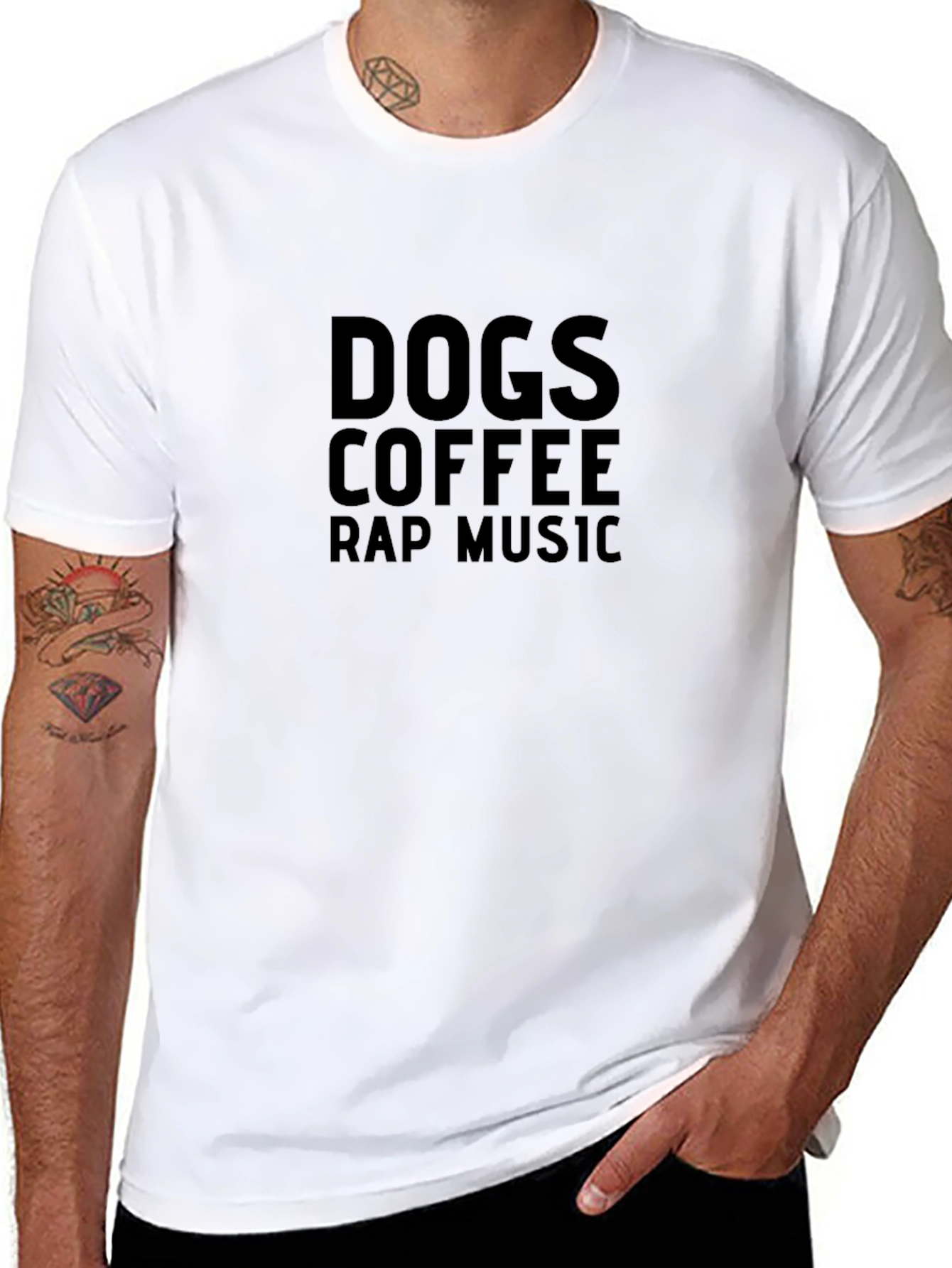 Black Dogs Coffee Rap Music Black T-Shirt view 8