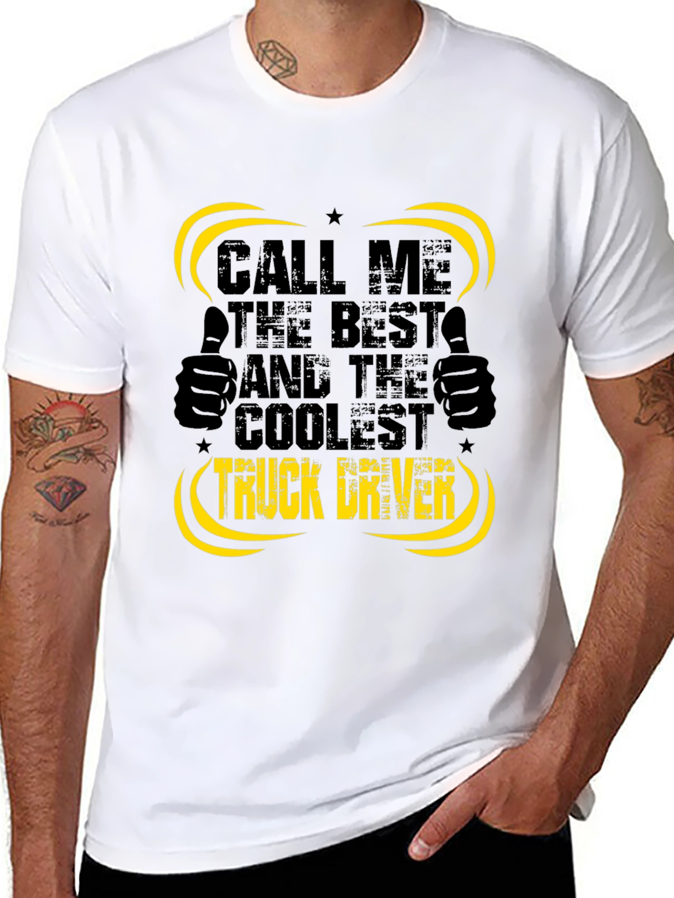 Black Coolest Truck Driver Black T-Shirt view 8