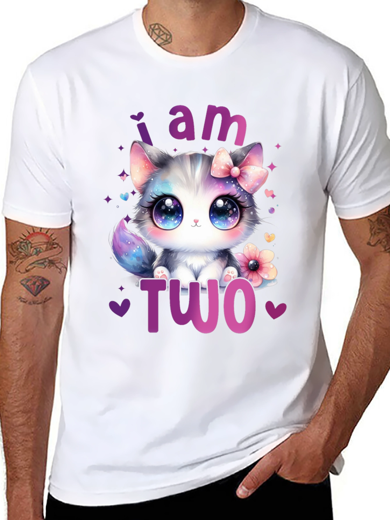 I am Two Cute Kitten Birthday T-Shirt - 8