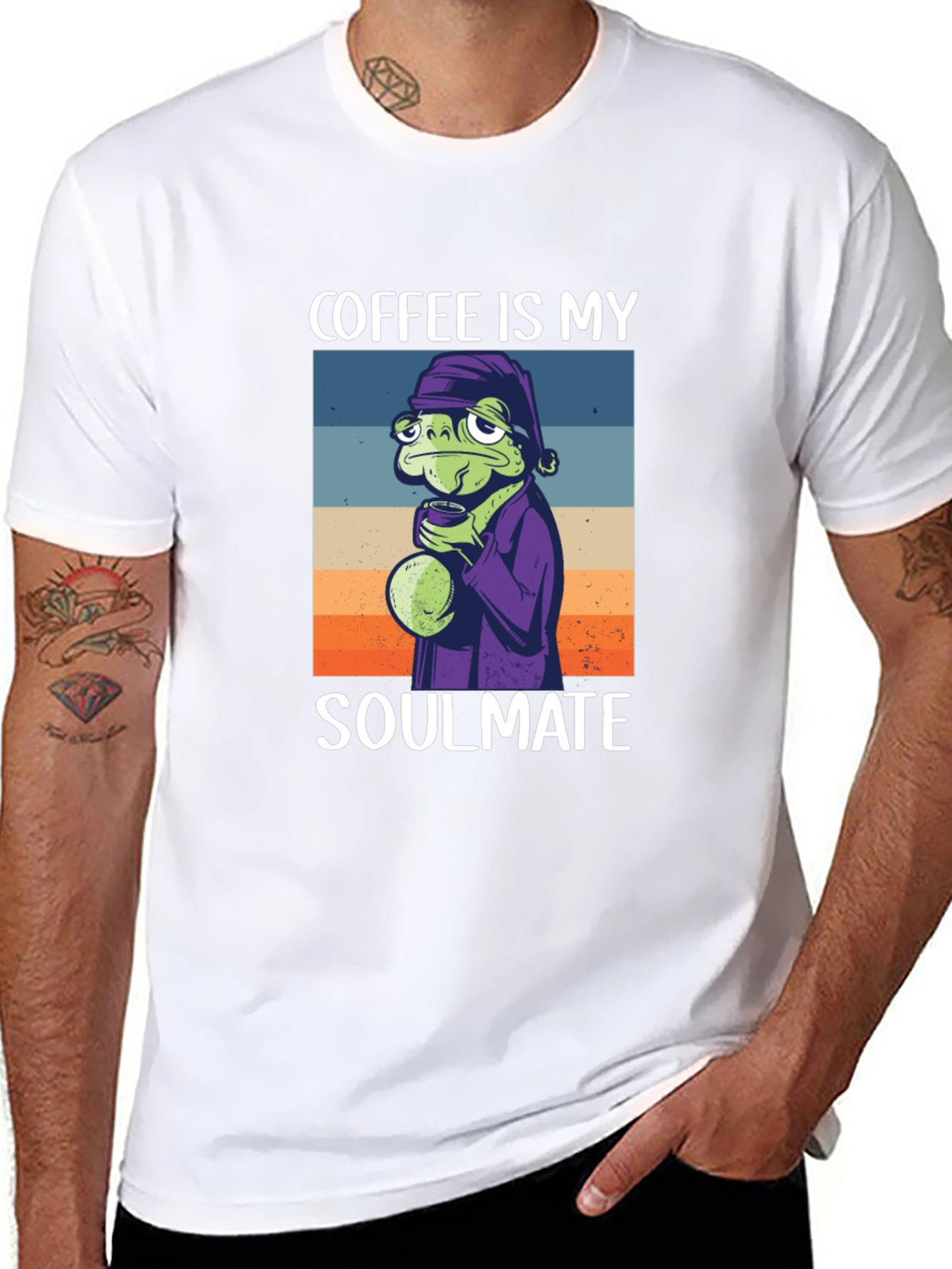 Black Coffee Soulmate Tee - Frog Lover's T-Shirt view 8