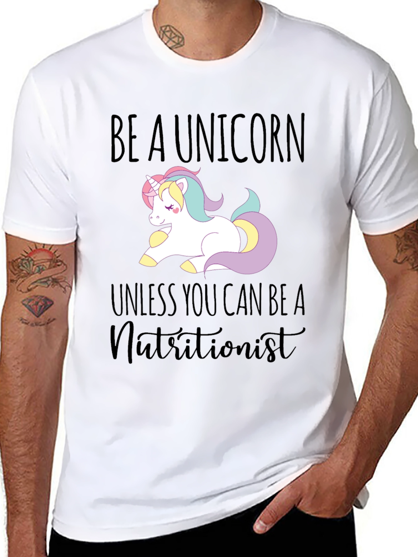 Be a Unicorn T-Shirt - Funny Nutritionist Tee - 8