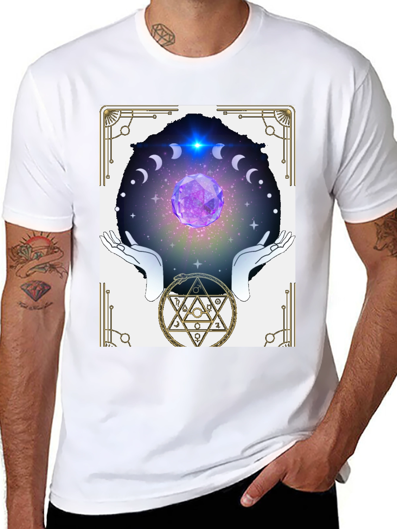 Black Mystic Crystal Ball Graphic Tee view 8
