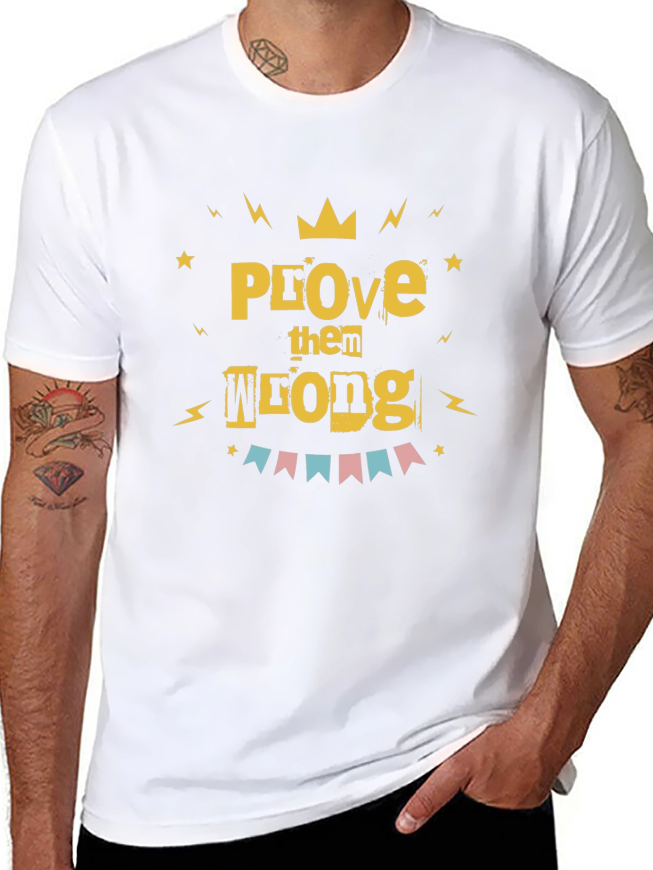Black Prove Them Wrong Graphic Print T-Shirt view 8