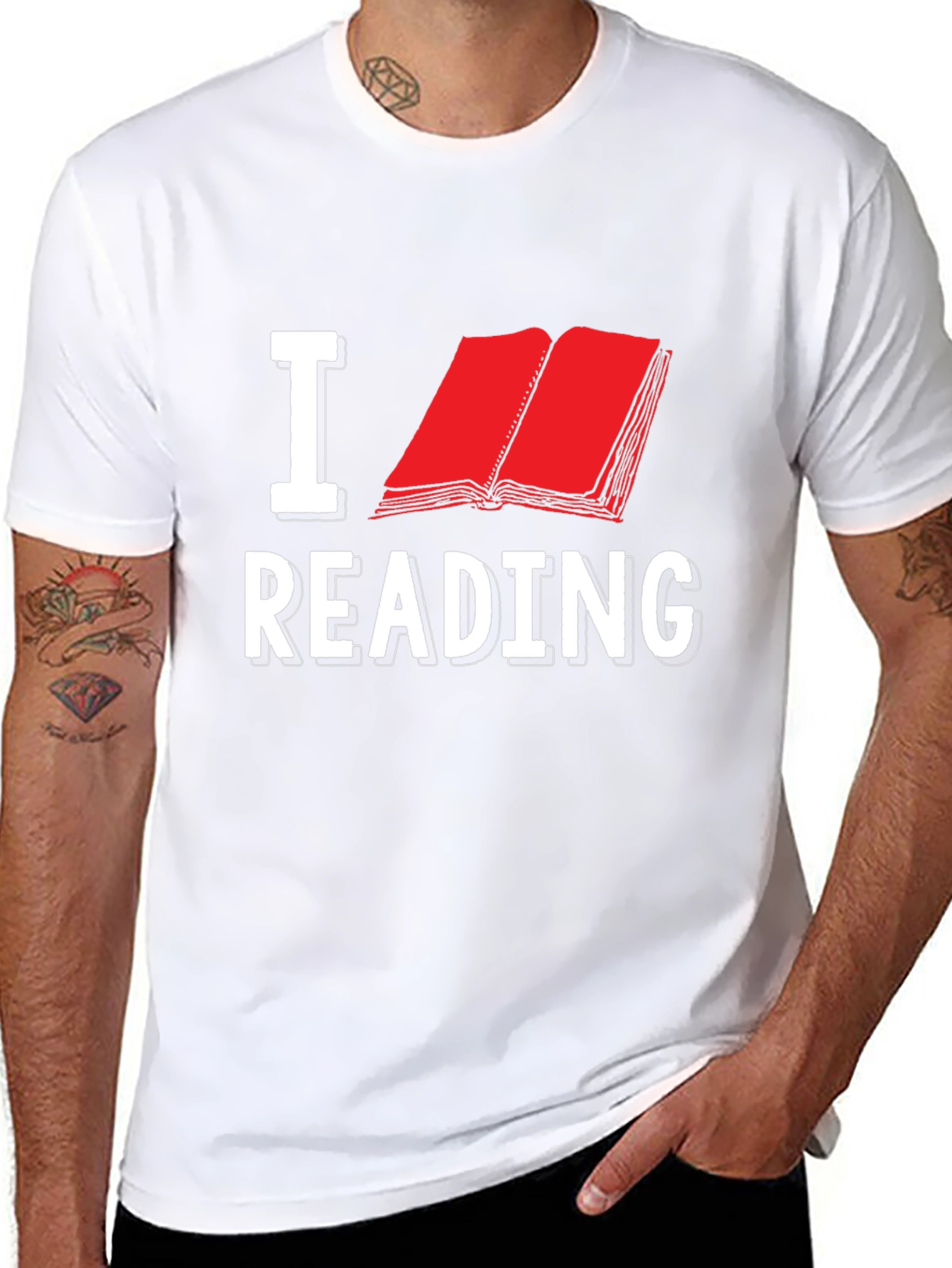 Black I Love Reading T-Shirt view 8