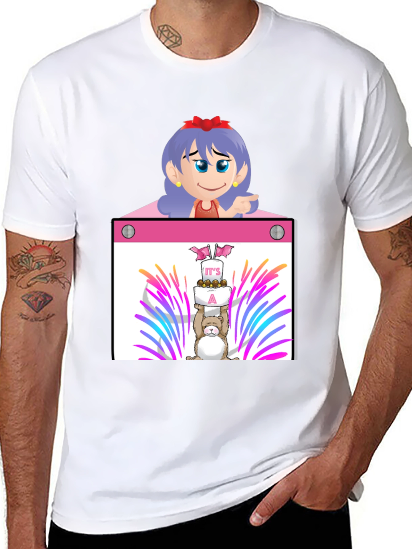 Black Cartoon Character Graphic Tee - Celebrate with Style! view 8