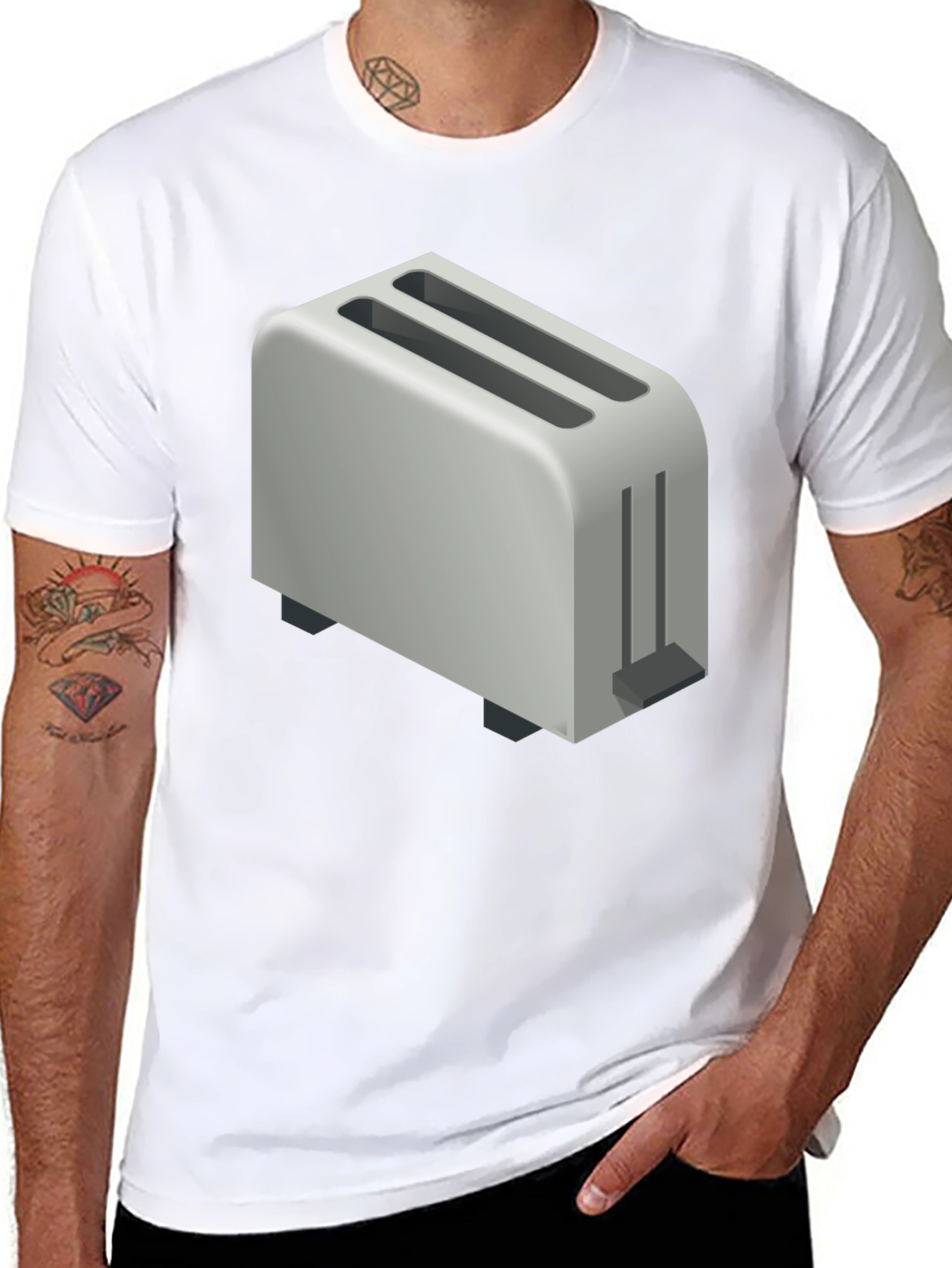 Black Toaster Graphic T-Shirt - Novelty Tee for Bread Lovers view 8
