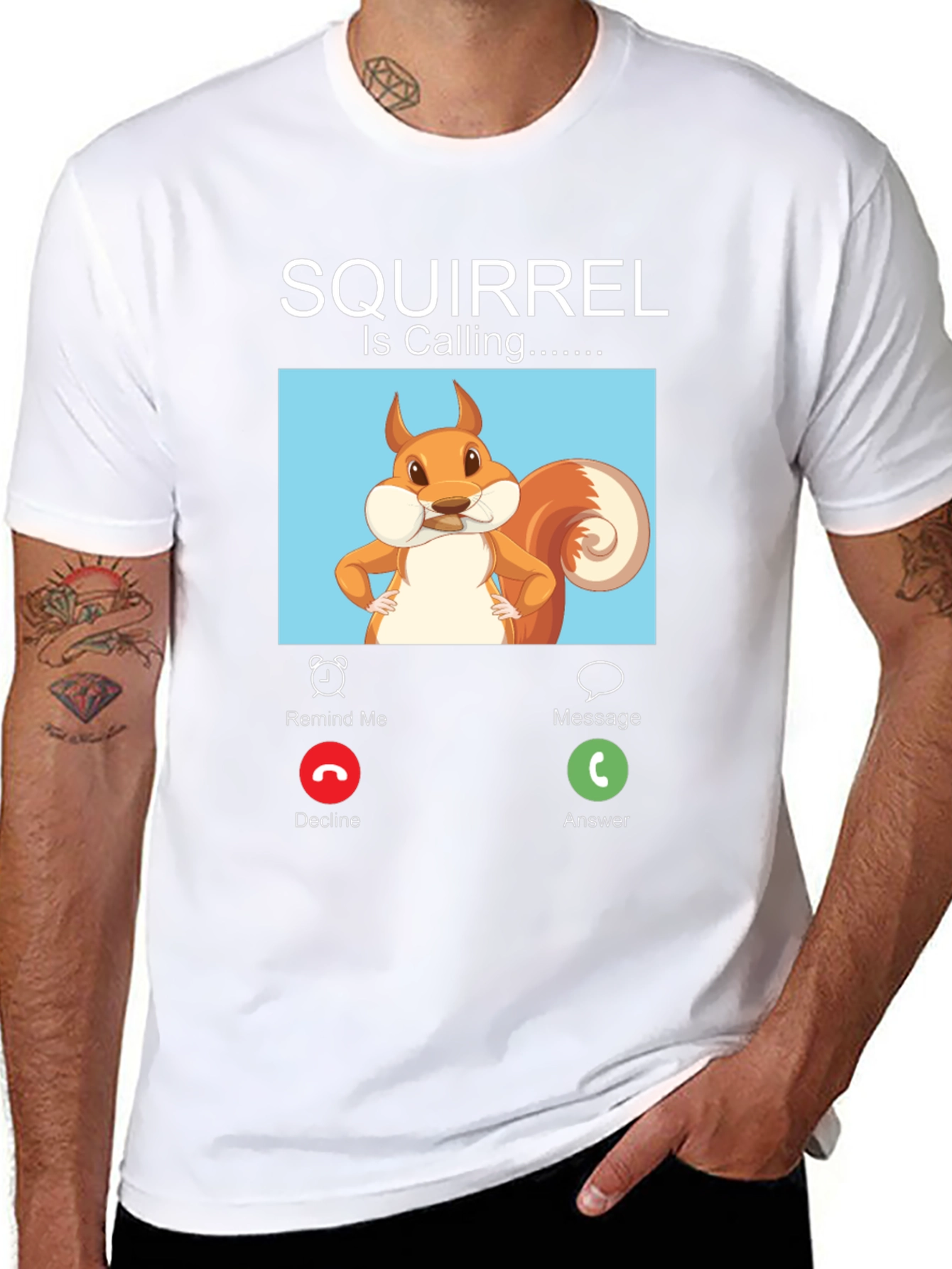 Black Squirrel is Calling T-Shirt - Answer the Call of the Wild! view 8
