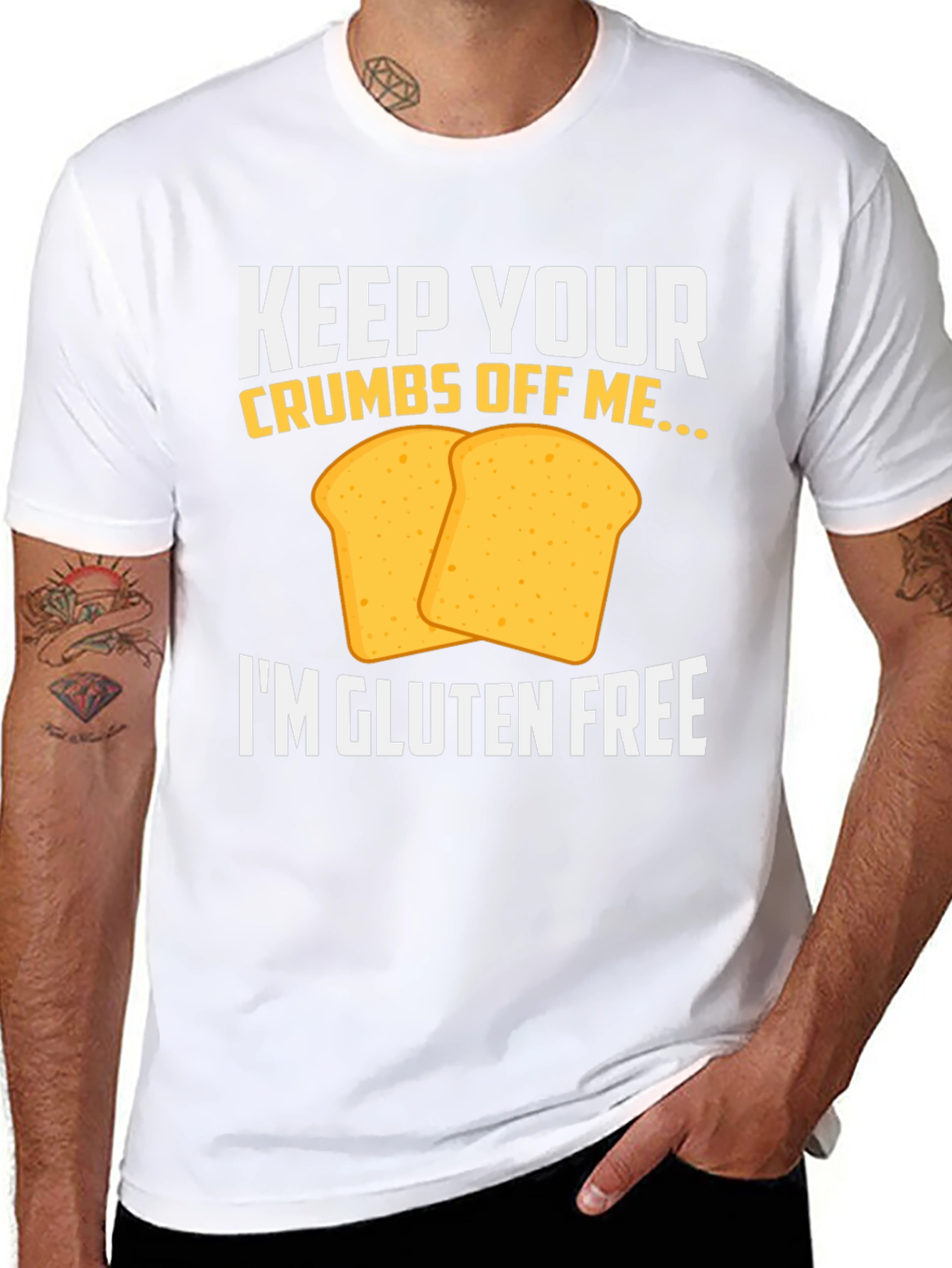 Black Gluten Free Novelty T-Shirt view 8