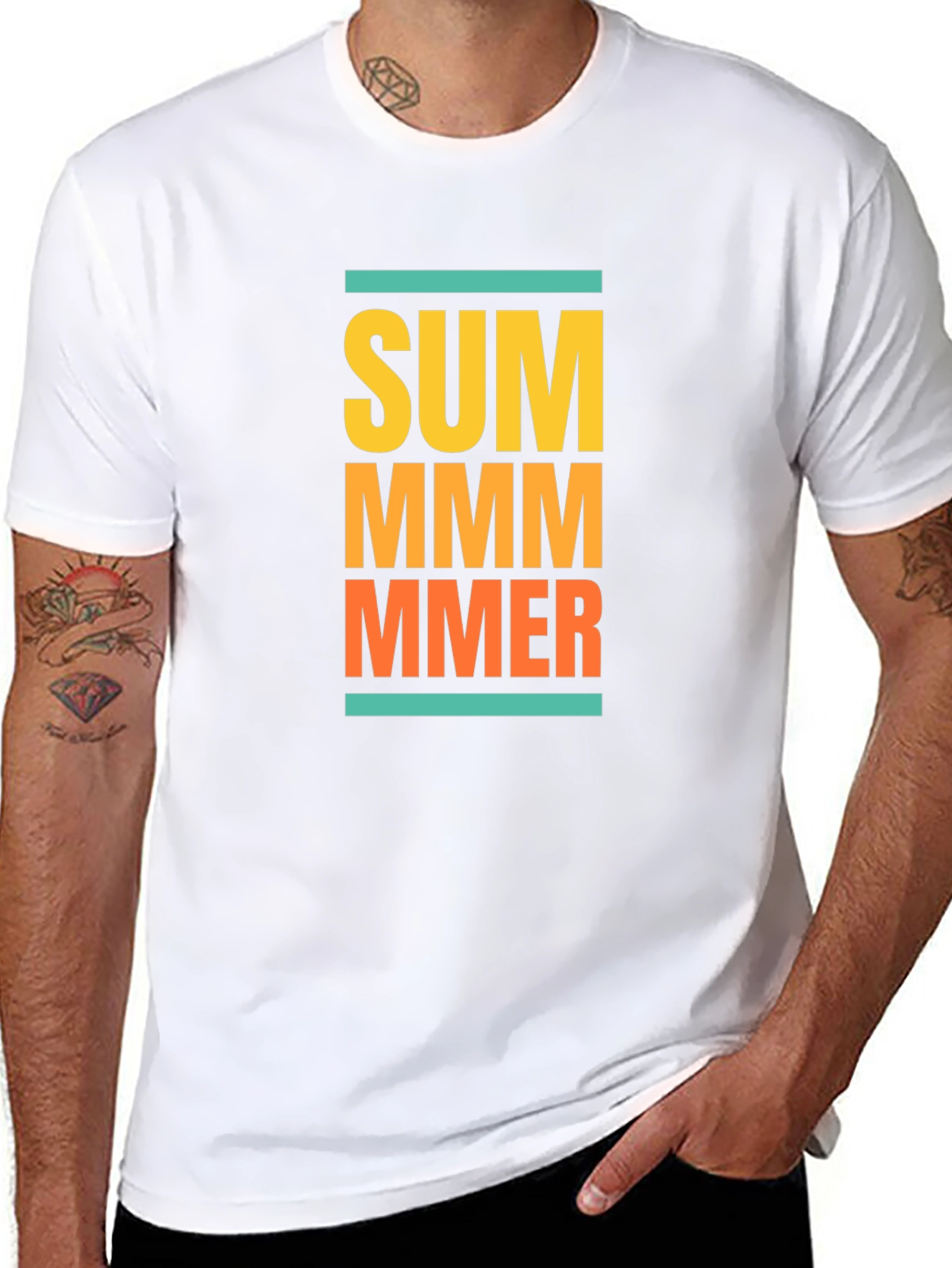 Black Summer Graphic T-Shirt view 8