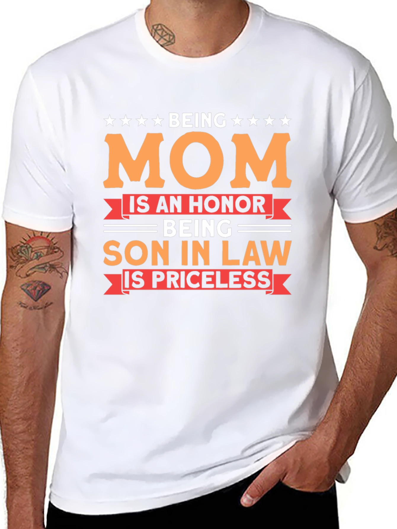 Black Being Mom Son-in-Law Graphic T-Shirt view 8