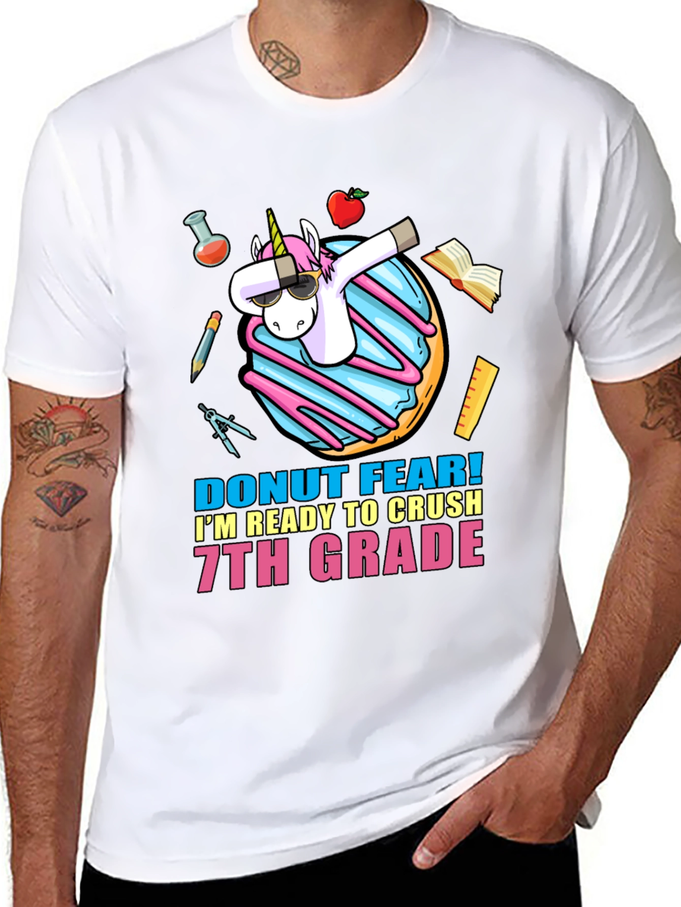 Black Donut Fear 7th Grade T-Shirt view 8