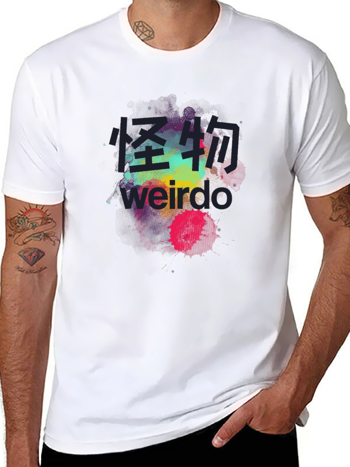 Black Weirdo Graphic T-Shirt - Street Style Tee view 8