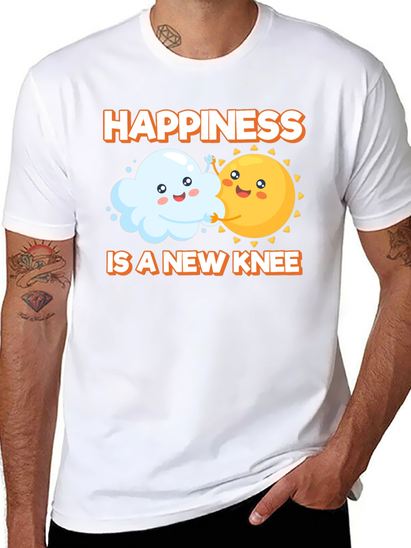 Black Happiness is a New Knee T-Shirt view 8