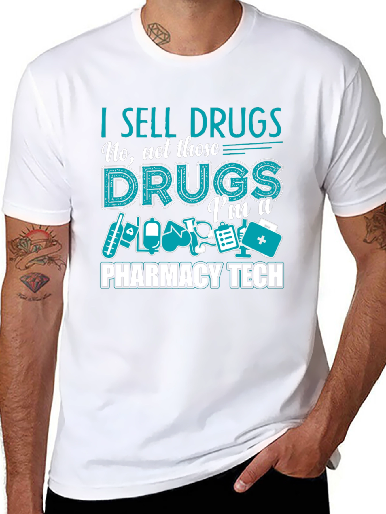 I Sell Drugs Pharmacy Tech T-Shirt - 8