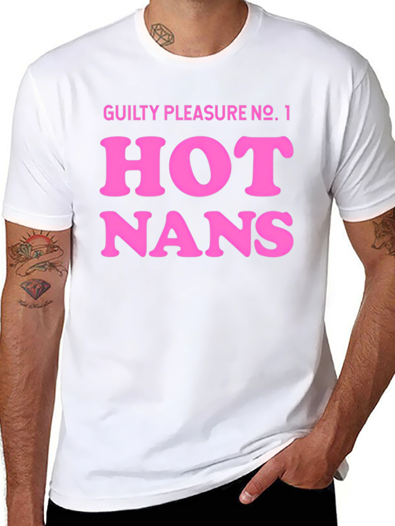 Black Guilty Pleasure Hot Nans T-Shirt - Black view 8