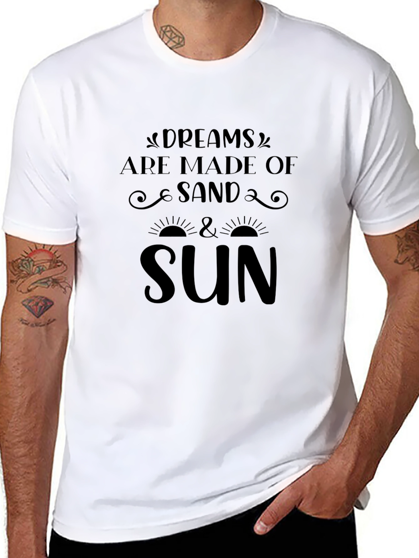 Black Dreams Are Made of Sand & Sun Graphic T-Shirt view 8