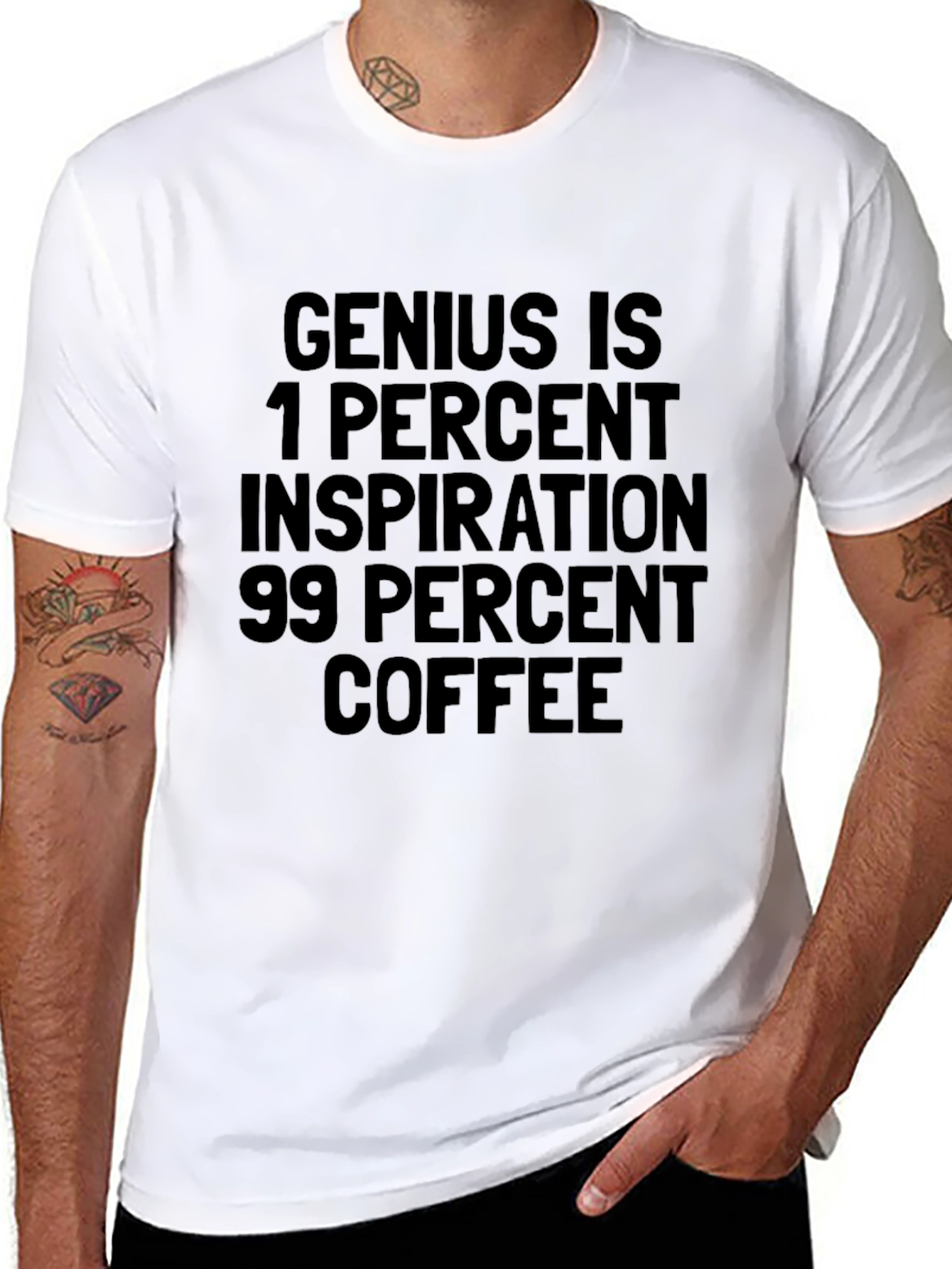 Black Coffee Inspiration Tee - Black Cotton view 8