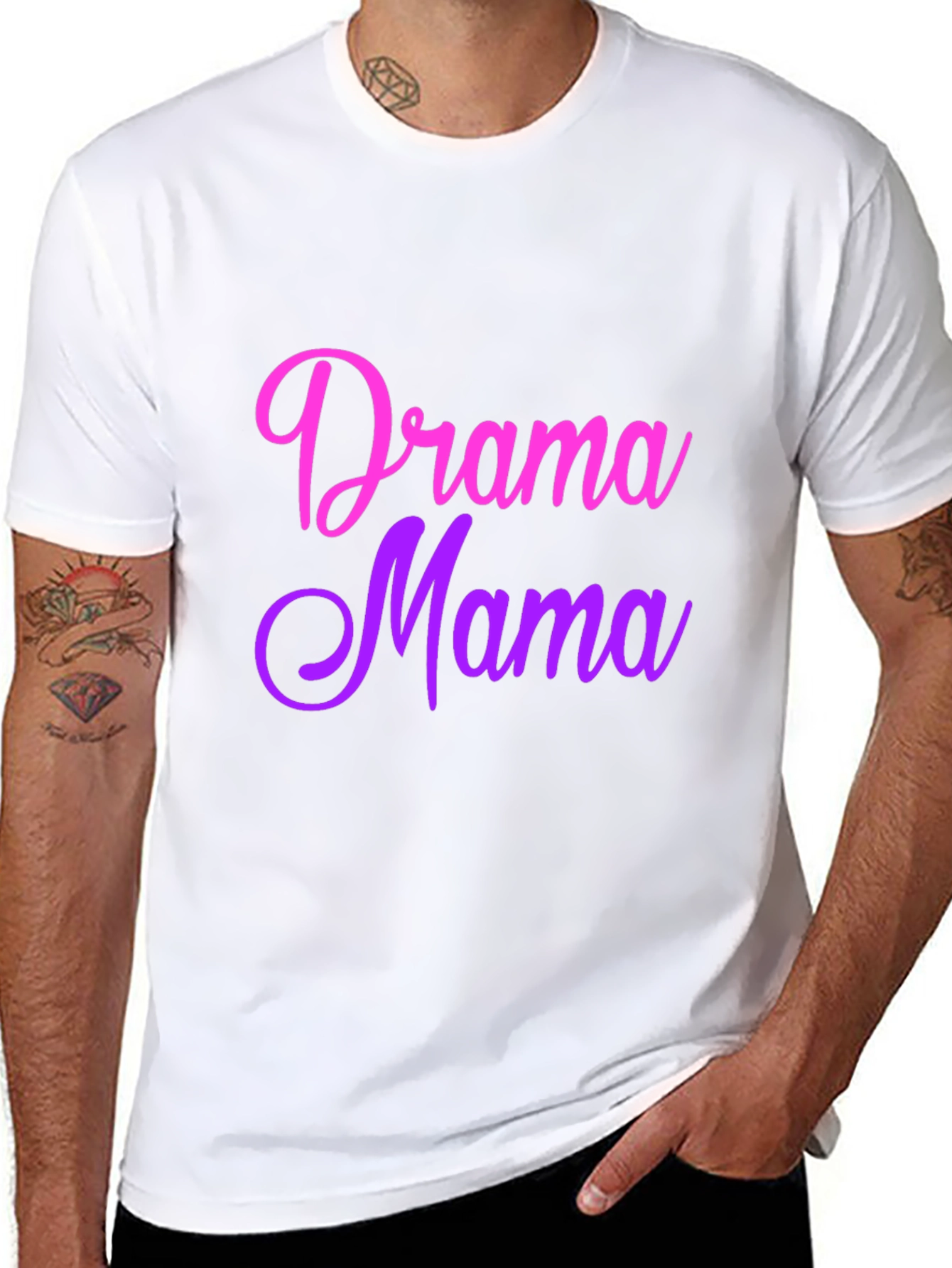 Black Drama Mama Ombre Graphic Tee view 8