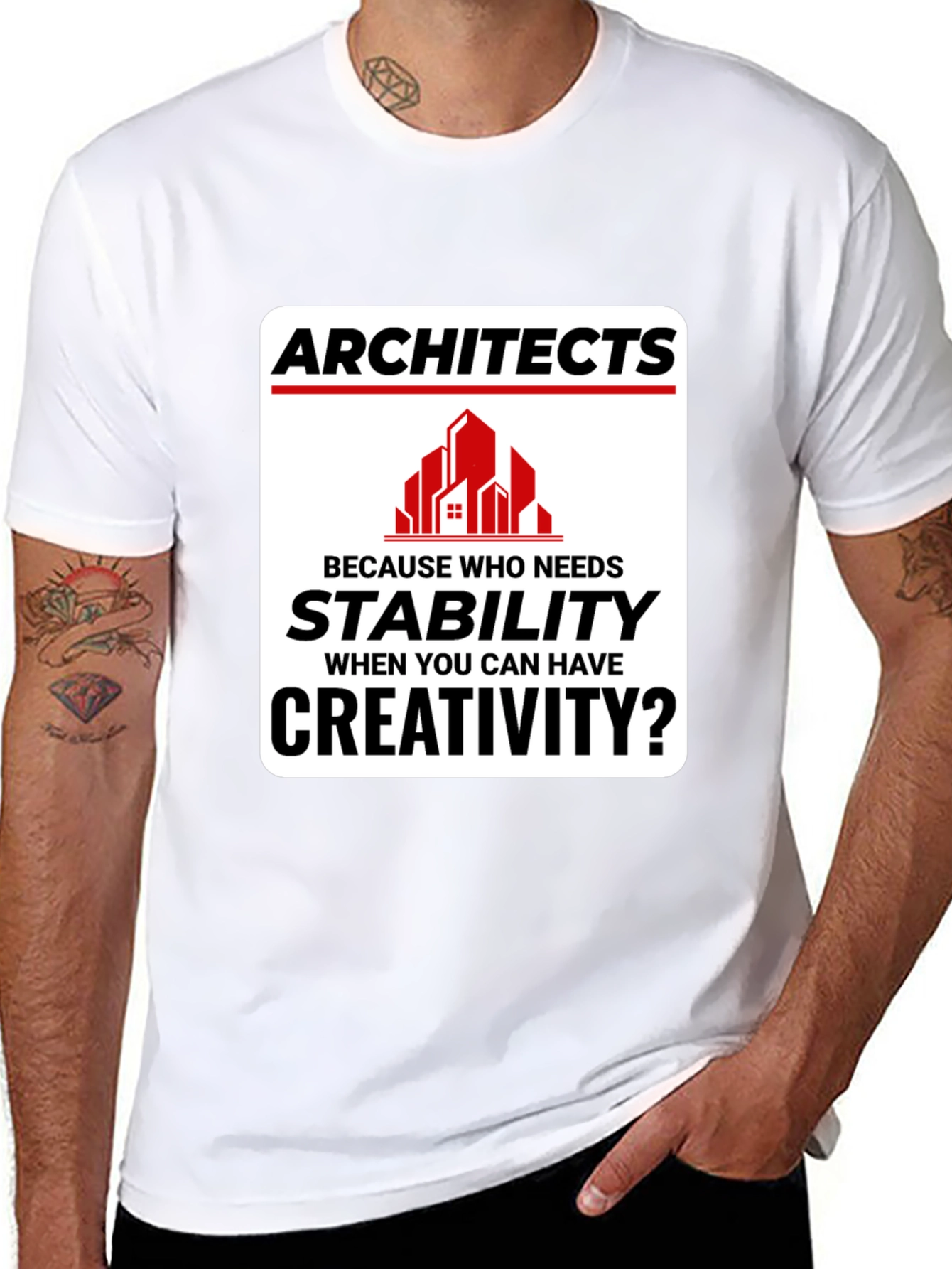 Black Architects Creativity T-Shirt - Stability vs. Creativity view 8