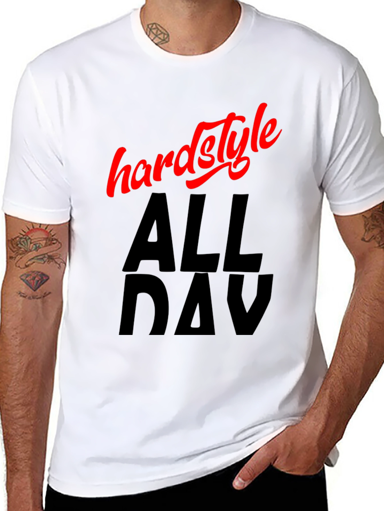 Hardstyle All Day Black Graphic Tee - 8