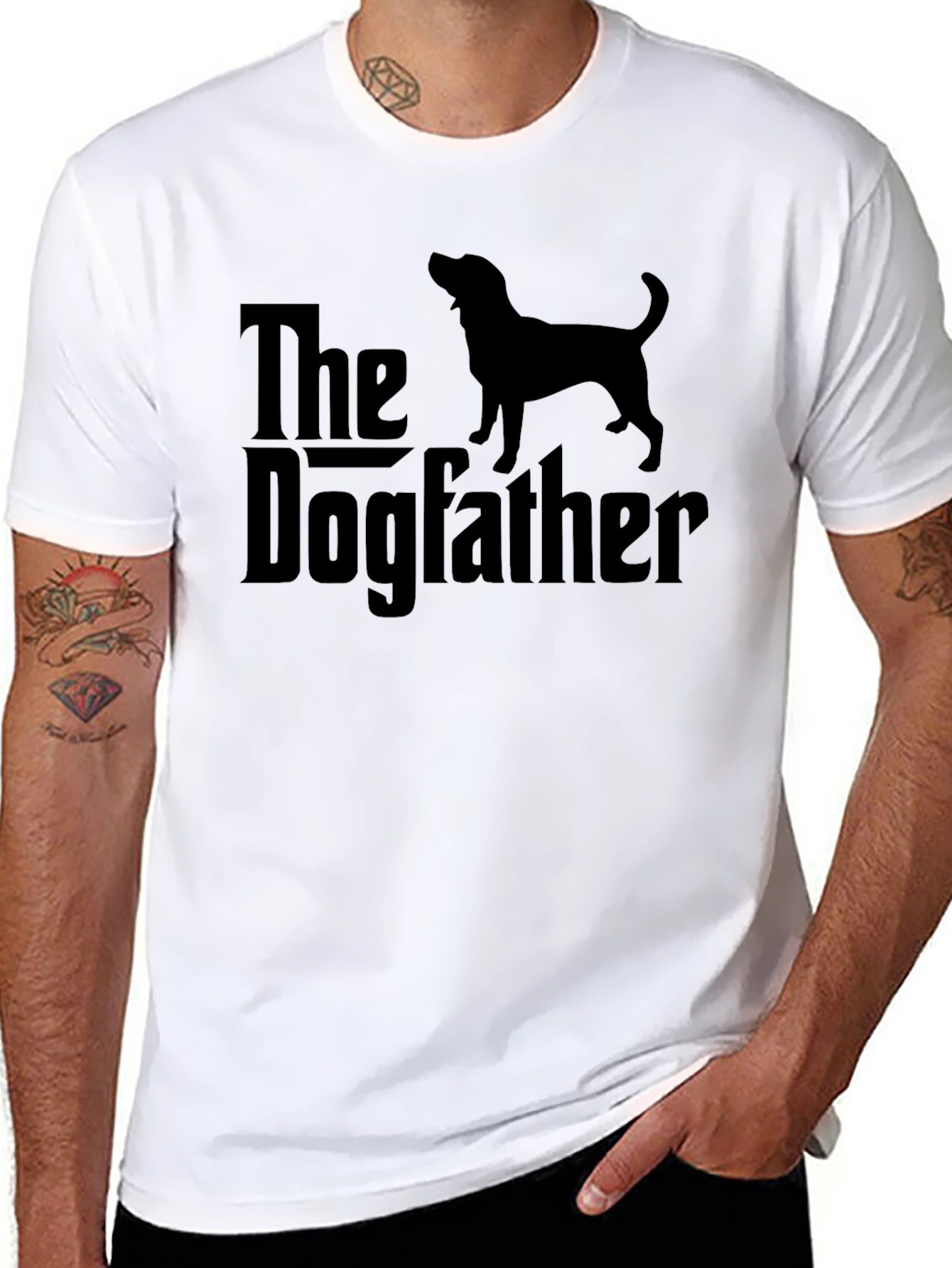 The Dogfather T-Shirt - Black Dog Lover Tee - 8