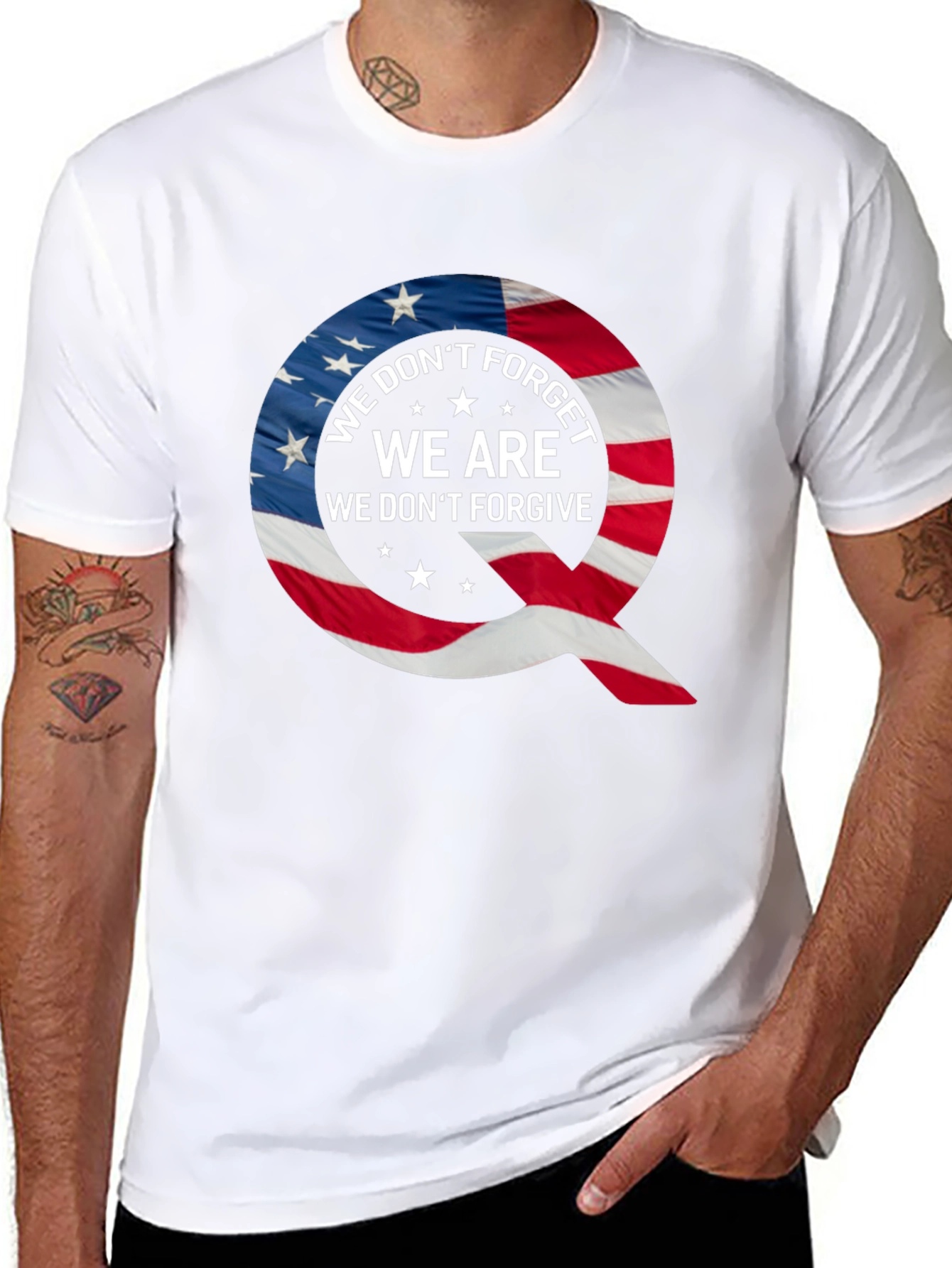 Black Q Patriotic T-Shirt: We Don't Forget view 8