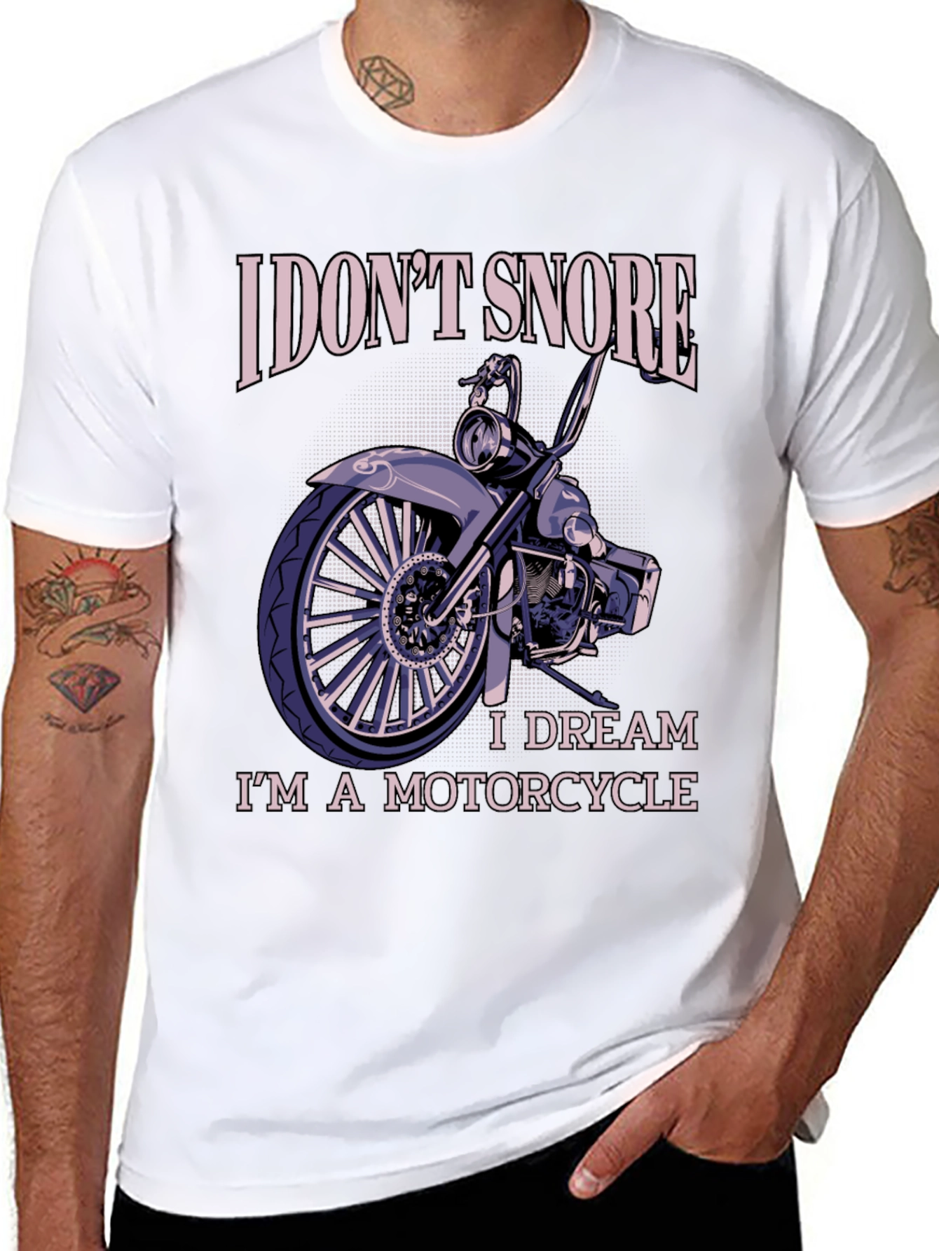 Black I Dream I'm a Motorcycle Black Graphic Tee view 8