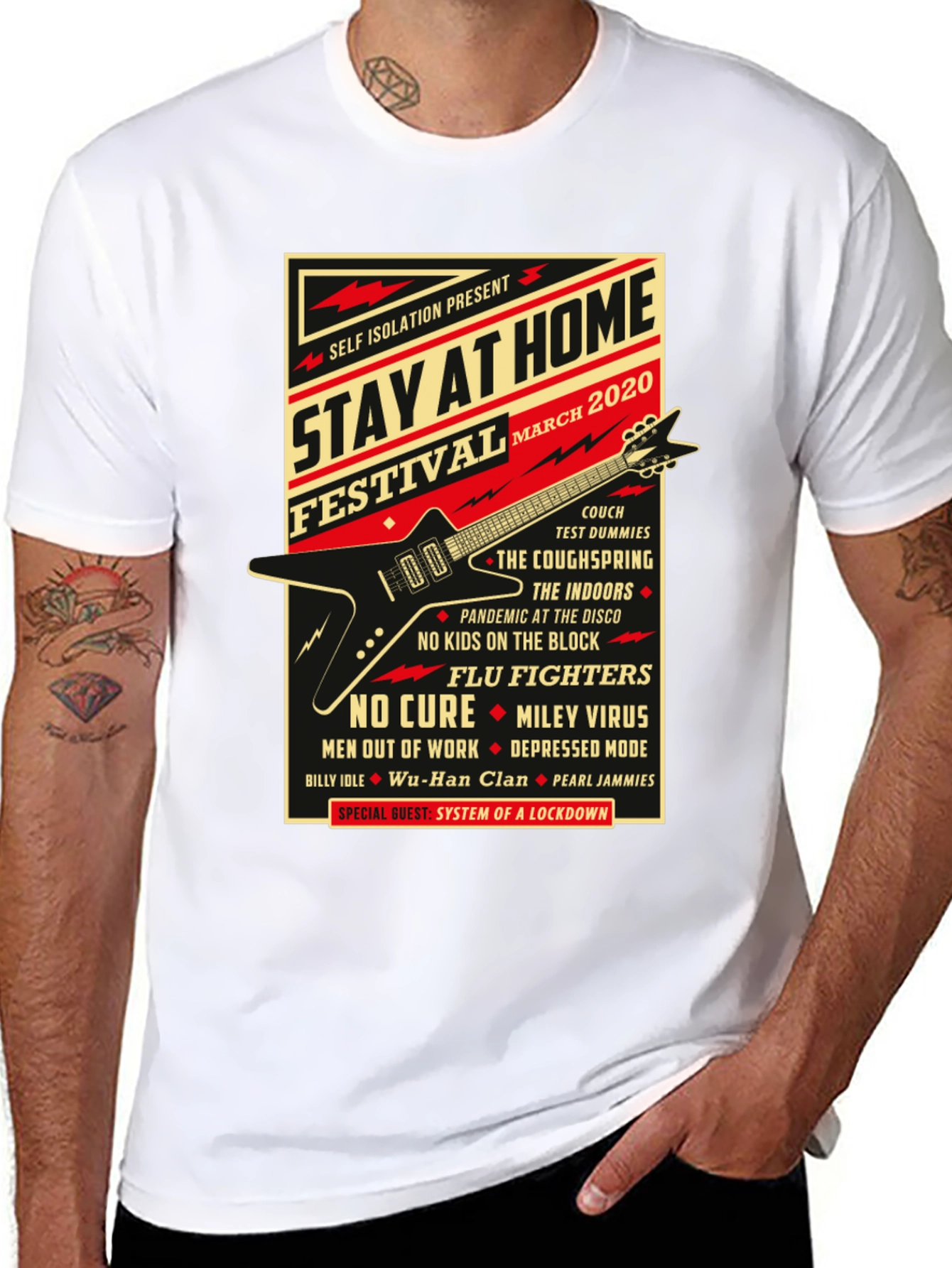 Black Stay At Home Festival 2020 Black Graphic T-Shirt view 8