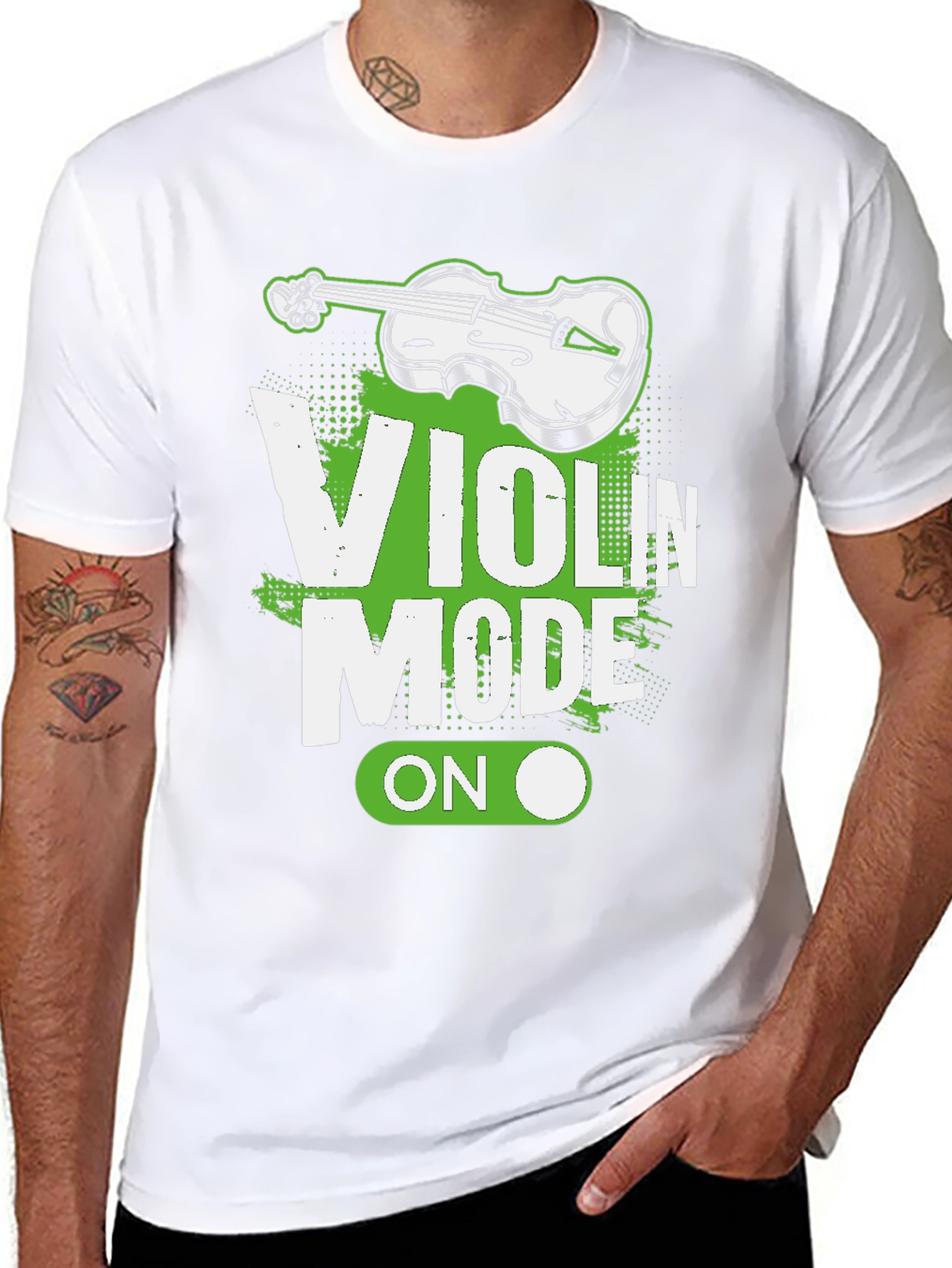 Black Violin Mode On Graphic Tee - Black view 8