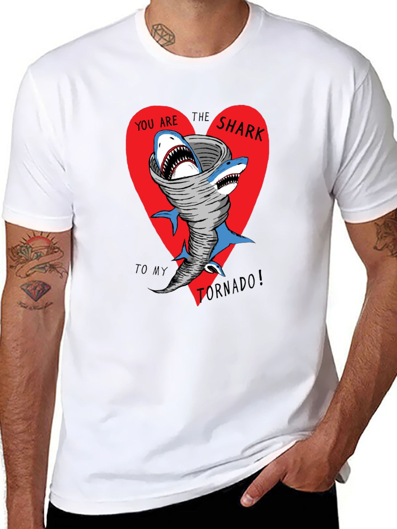 Black Shark Tornado Graphic T-Shirt view 8