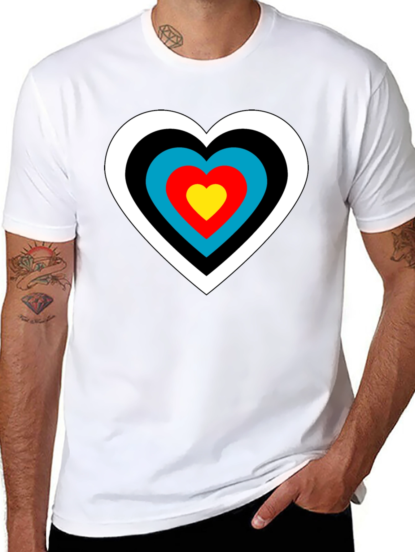 Black Heart Target T-Shirt - Archery Love Tee view 8