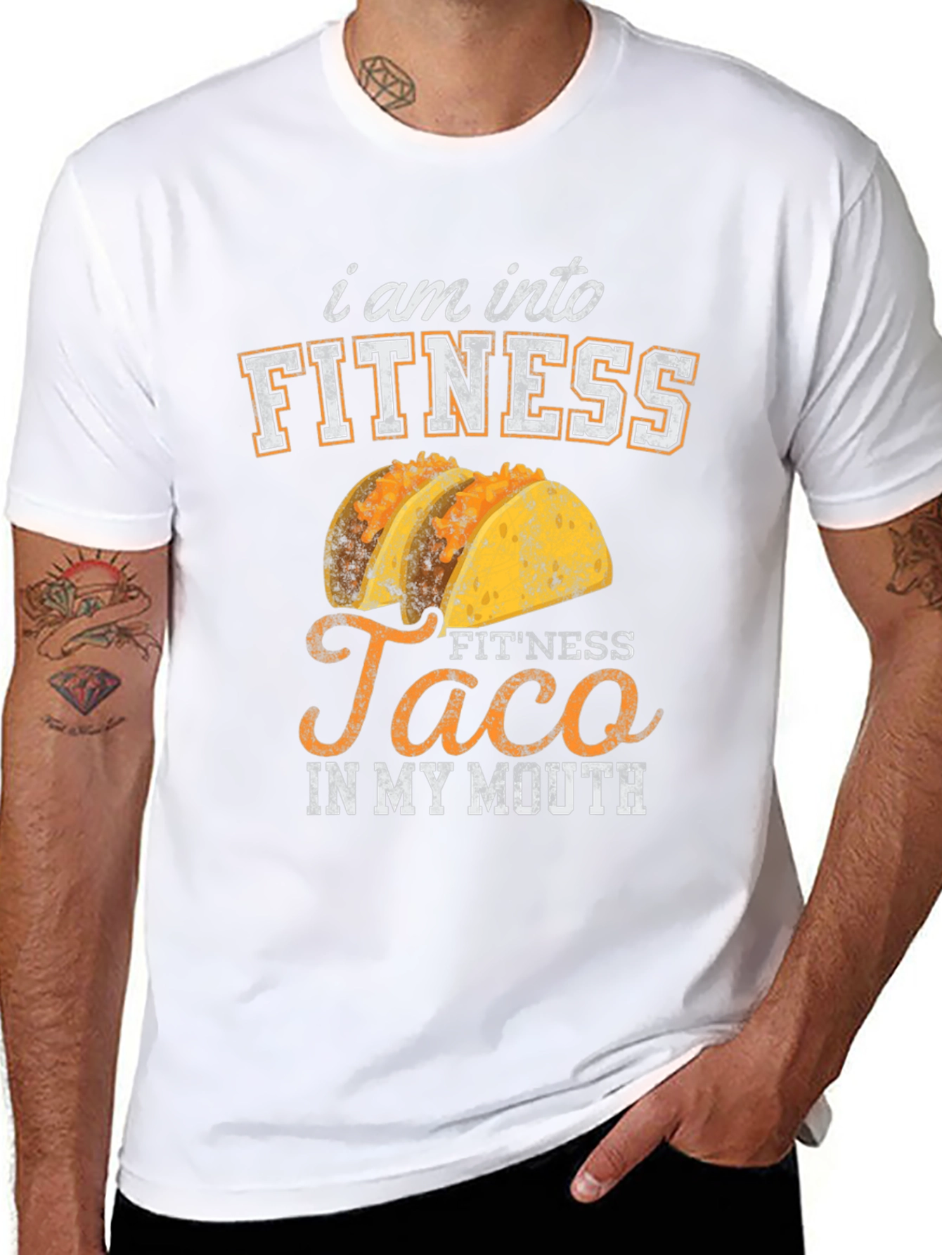Black Fitness Taco Graphic T-Shirt view 8