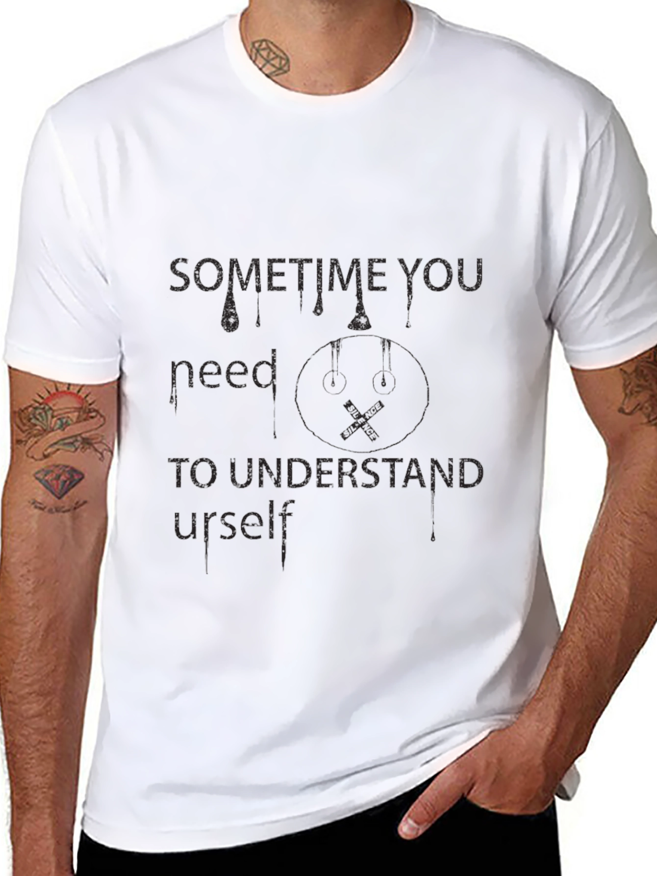 Black Sometime You Need to Understand Urself Black T-Shirt view 8