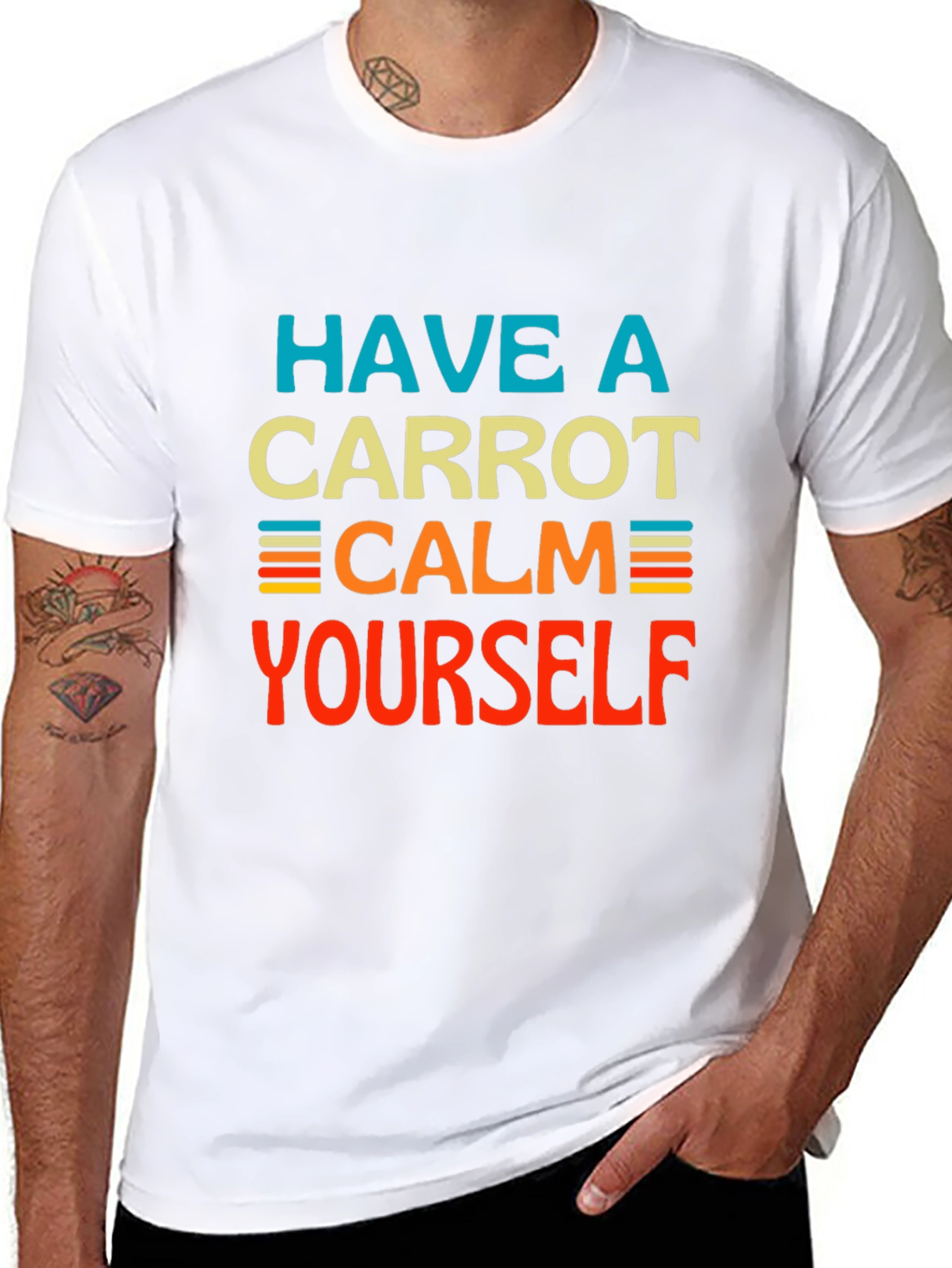 Black Have a Carrot Calm Yourself - Graphic T-Shirt view 8