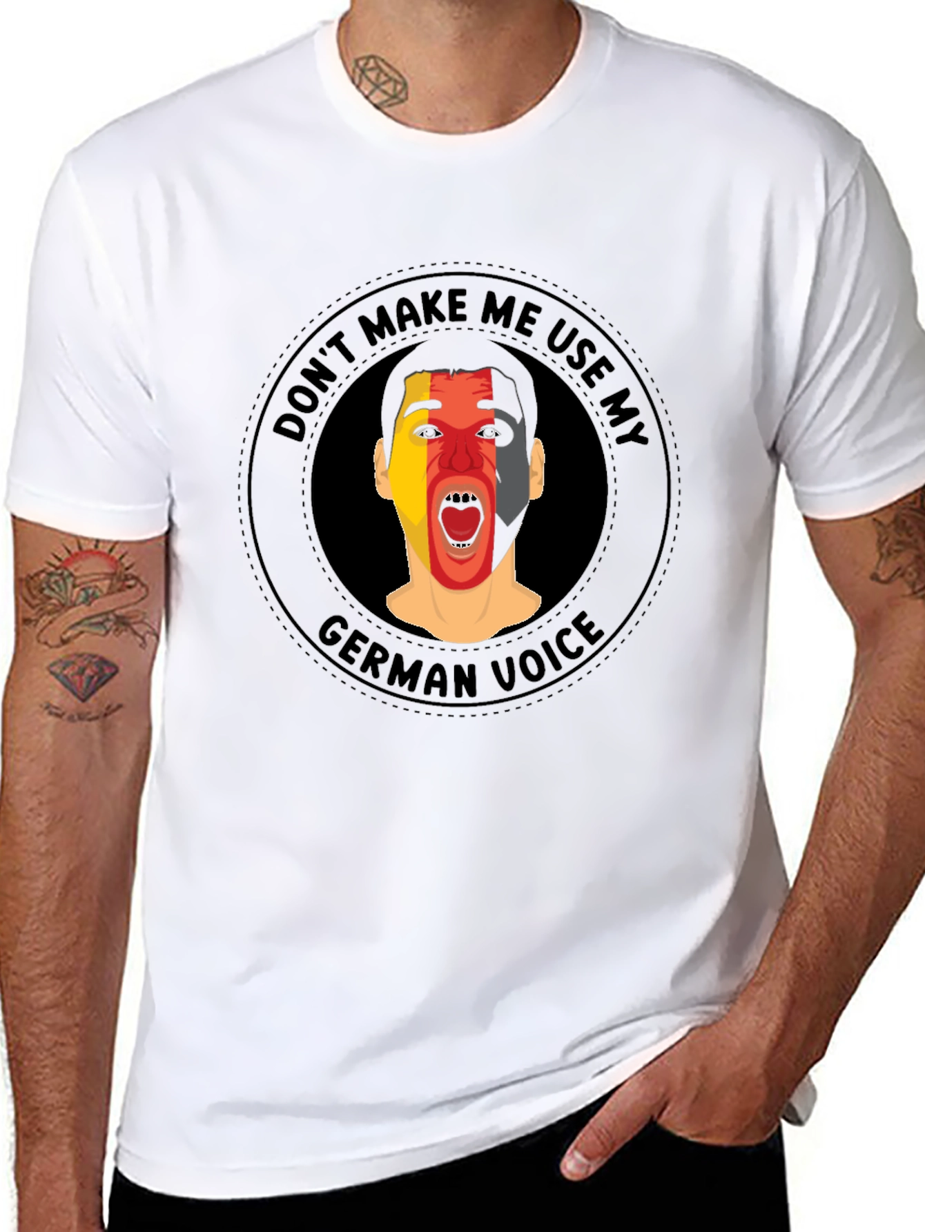 Black Don't Make Me Use My German Voice T-Shirt view 8