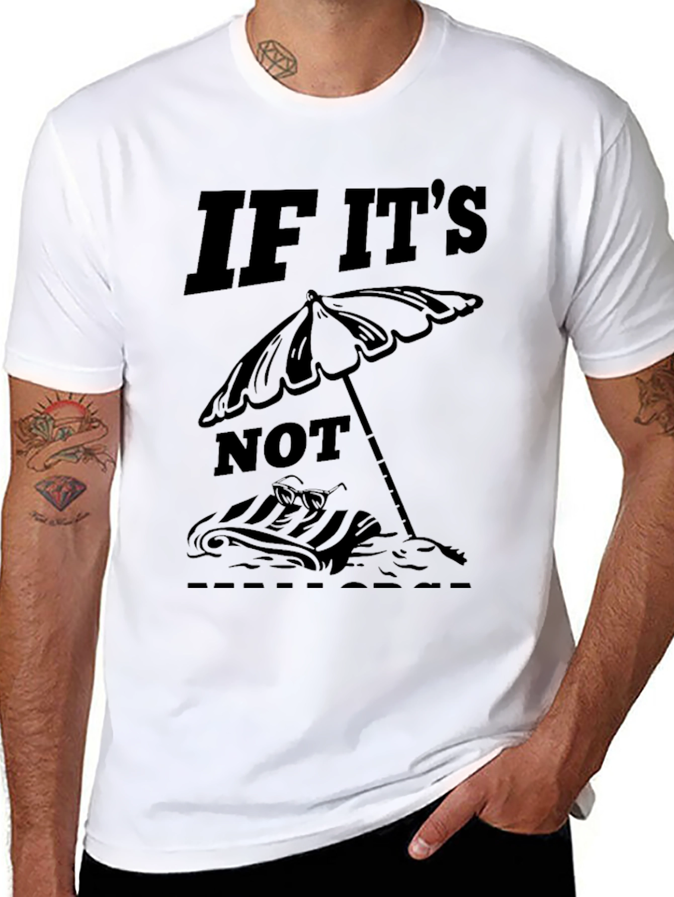 Black "If It's Not Flip Flops" T-Shirt - Beach Vibes view 8