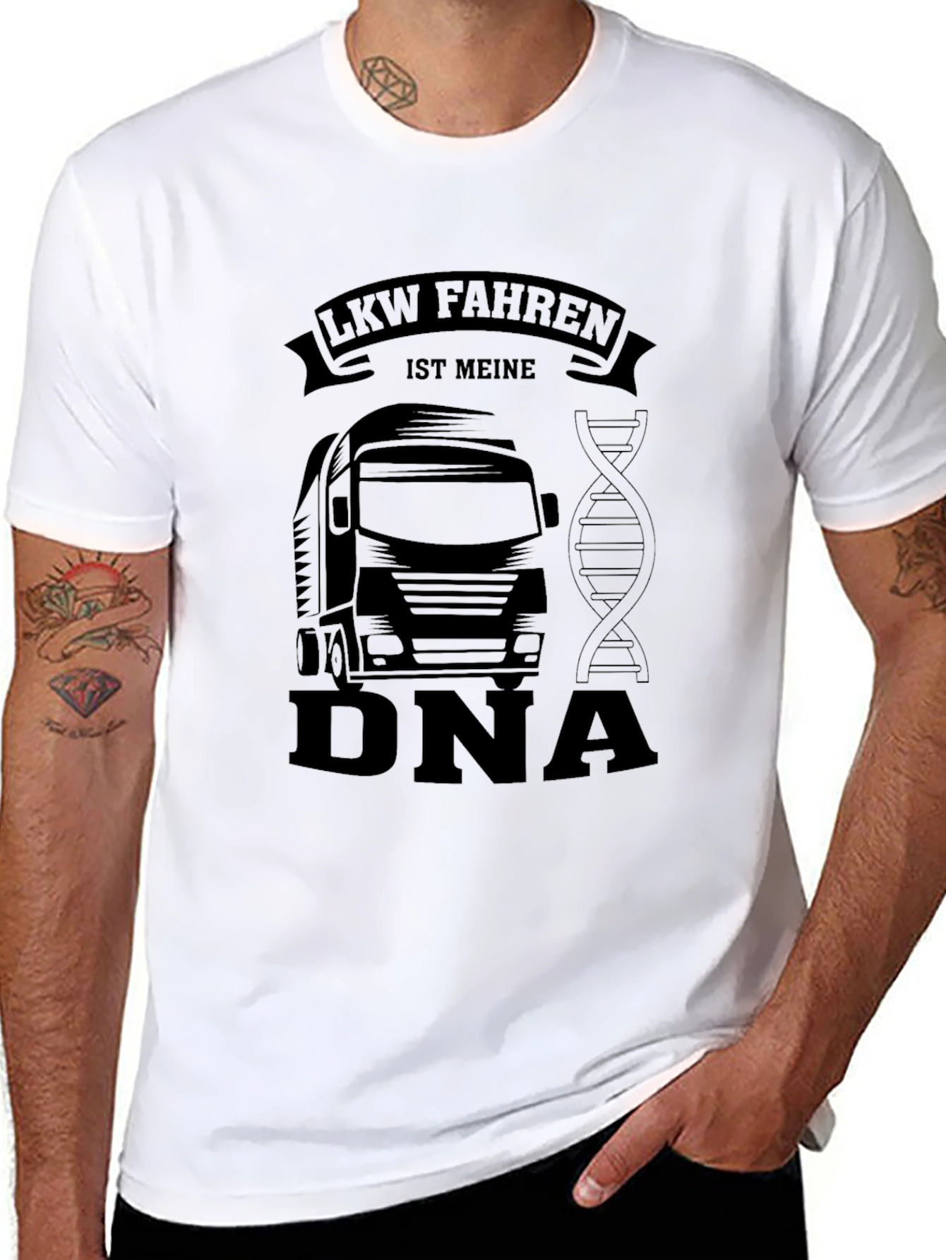 Black Trucker DNA Black T-Shirt view 8