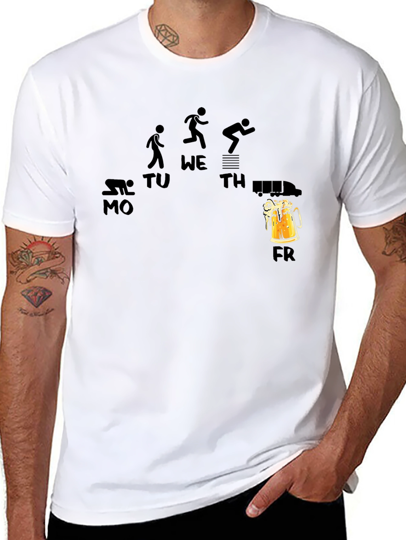 Black Workout to Beer Friday T-Shirt view 8