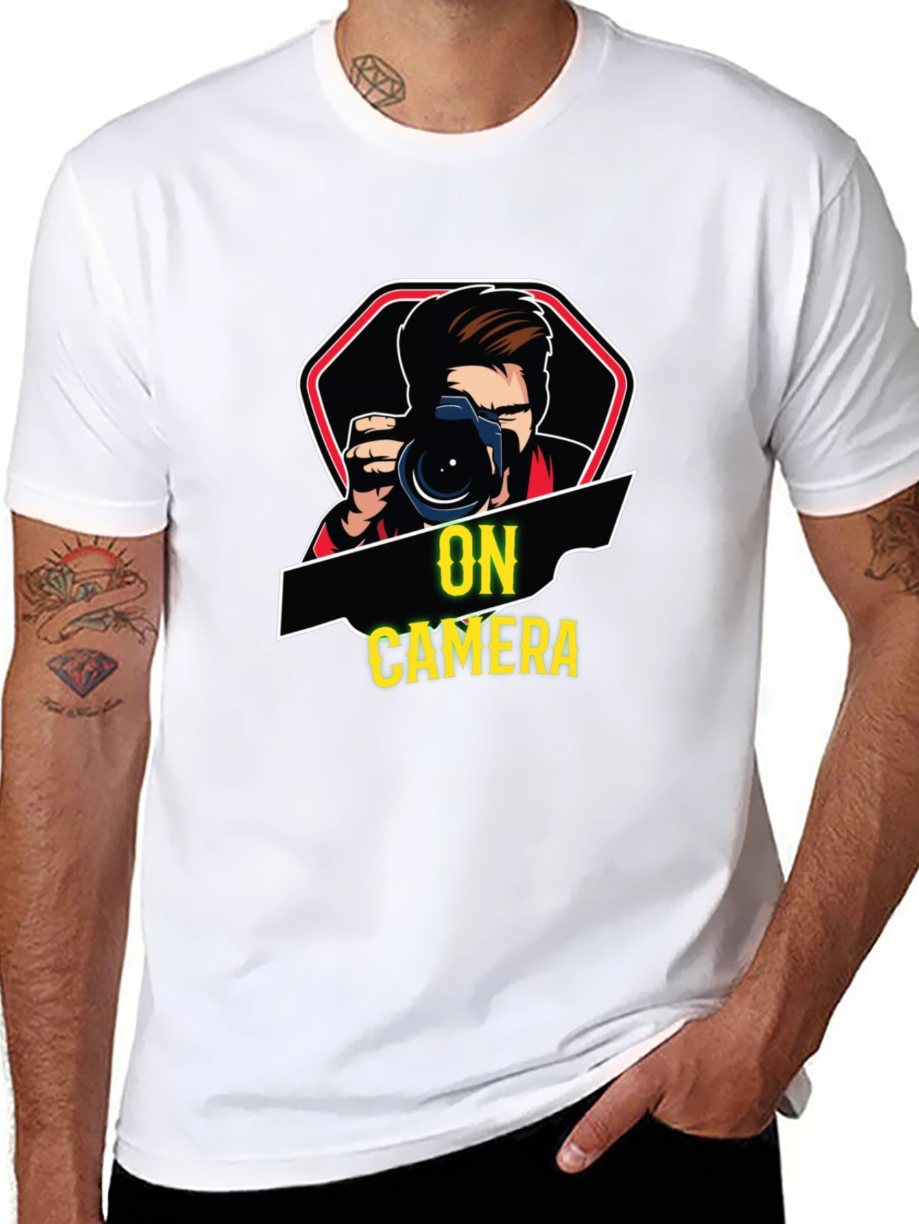 Black On Camera Black T-Shirt view 8
