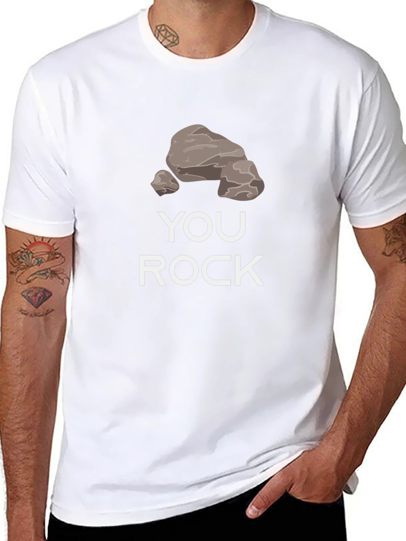 Black You Rock T-Shirt - Graphic Tee view 8