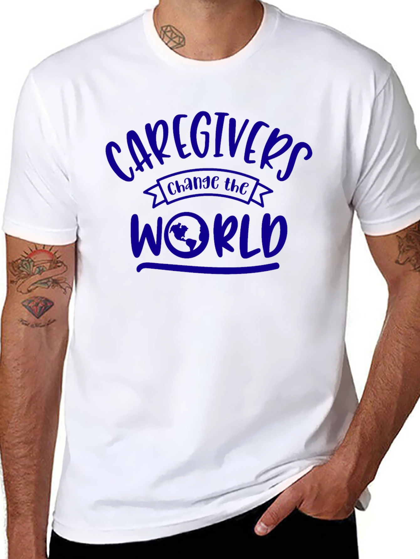 Black Caregivers Change the World Graphic T-Shirt view 8