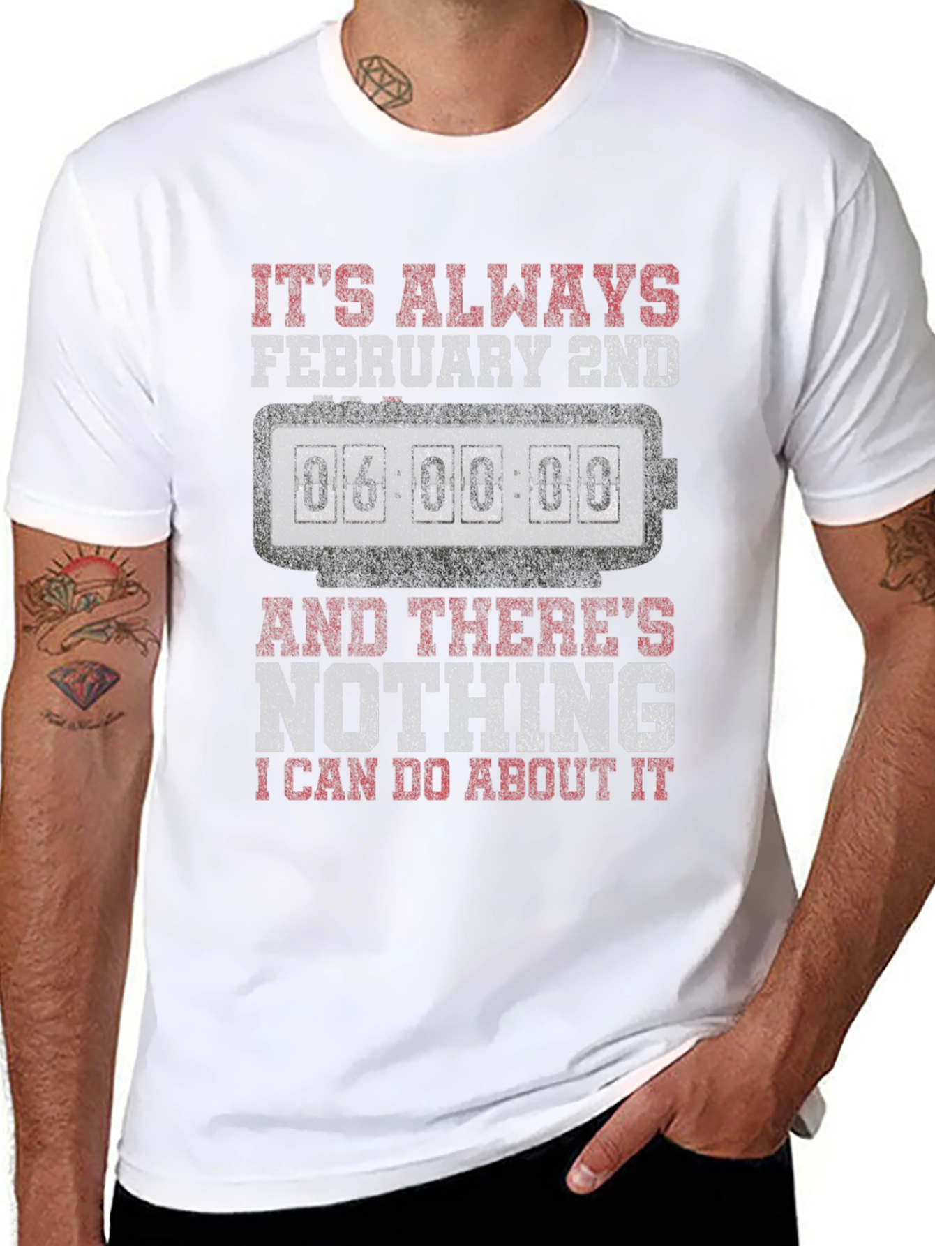 Black It's Always February 2nd T-Shirt view 8