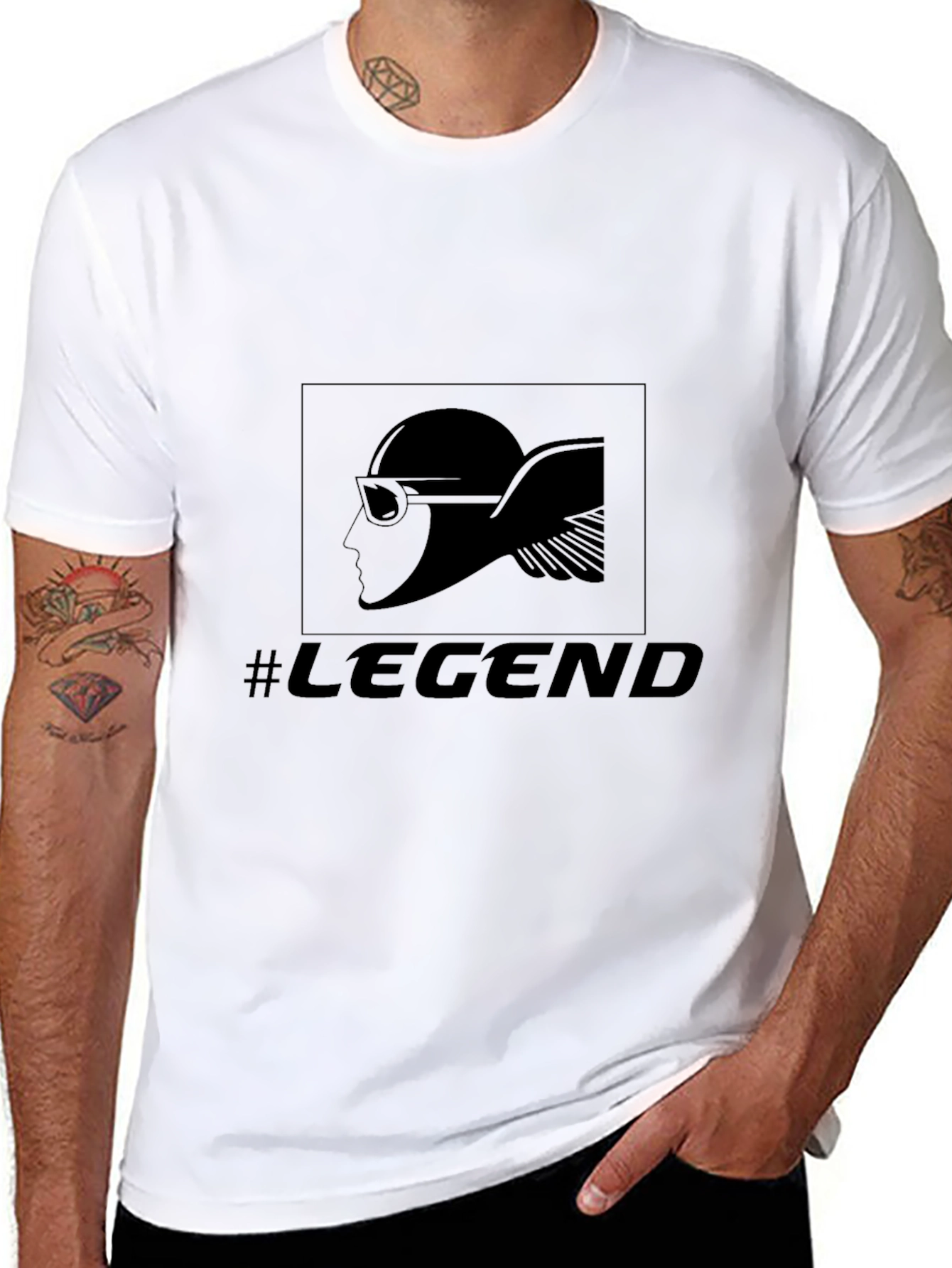 Black Men's Black Legend Graphic Tee view 8