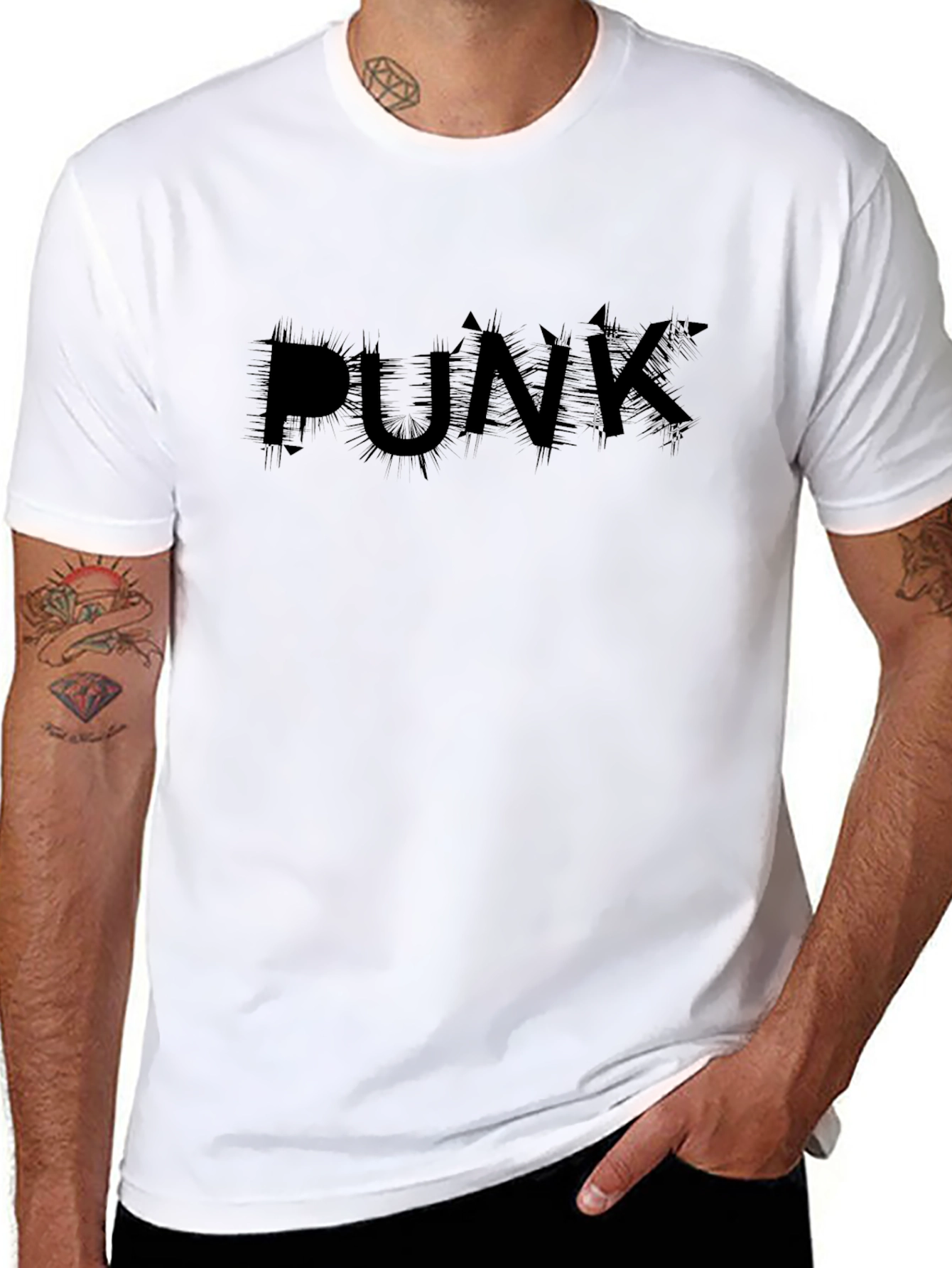 Black Edgy Black Punk T-Shirt view 8