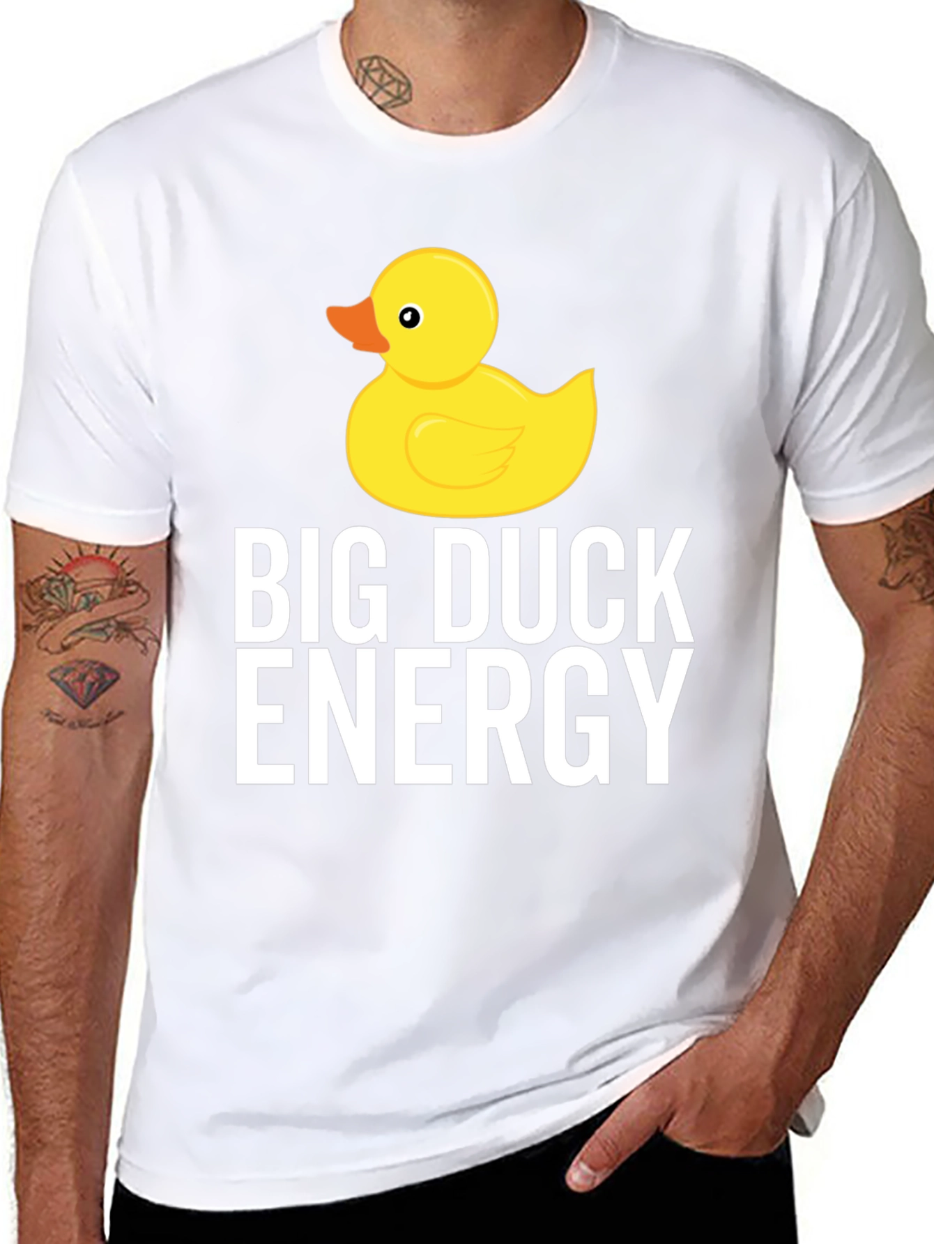 Black Big Duck Energy T-Shirt - Funny & Stylish Tee view 8