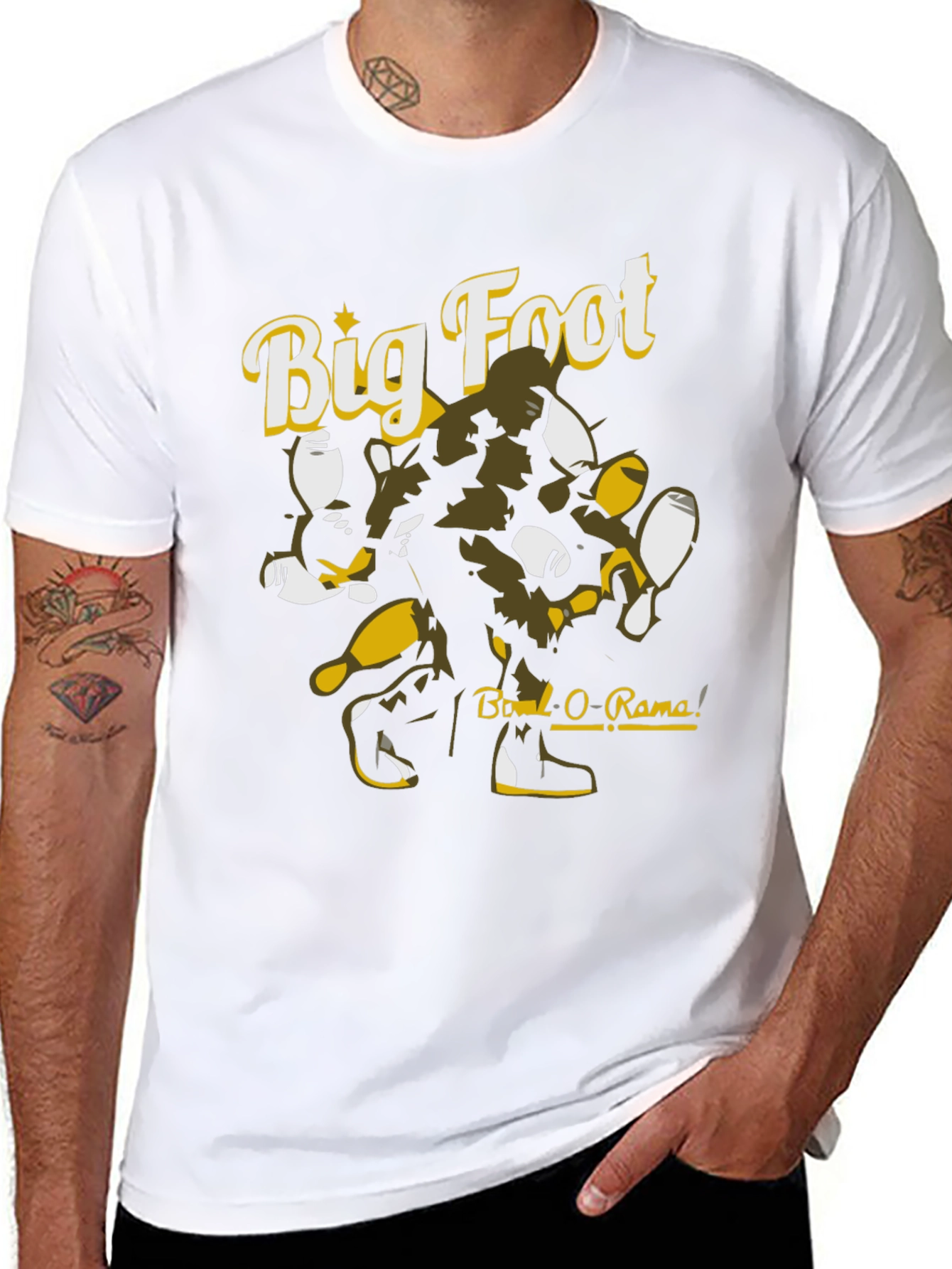 Black Big Foot Bowl-O-Rama Black Graphic Tee view 8