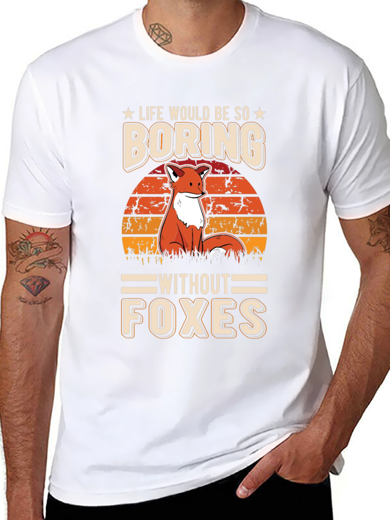 Black Life Would Be So Boring Without Foxes T-Shirt view 8