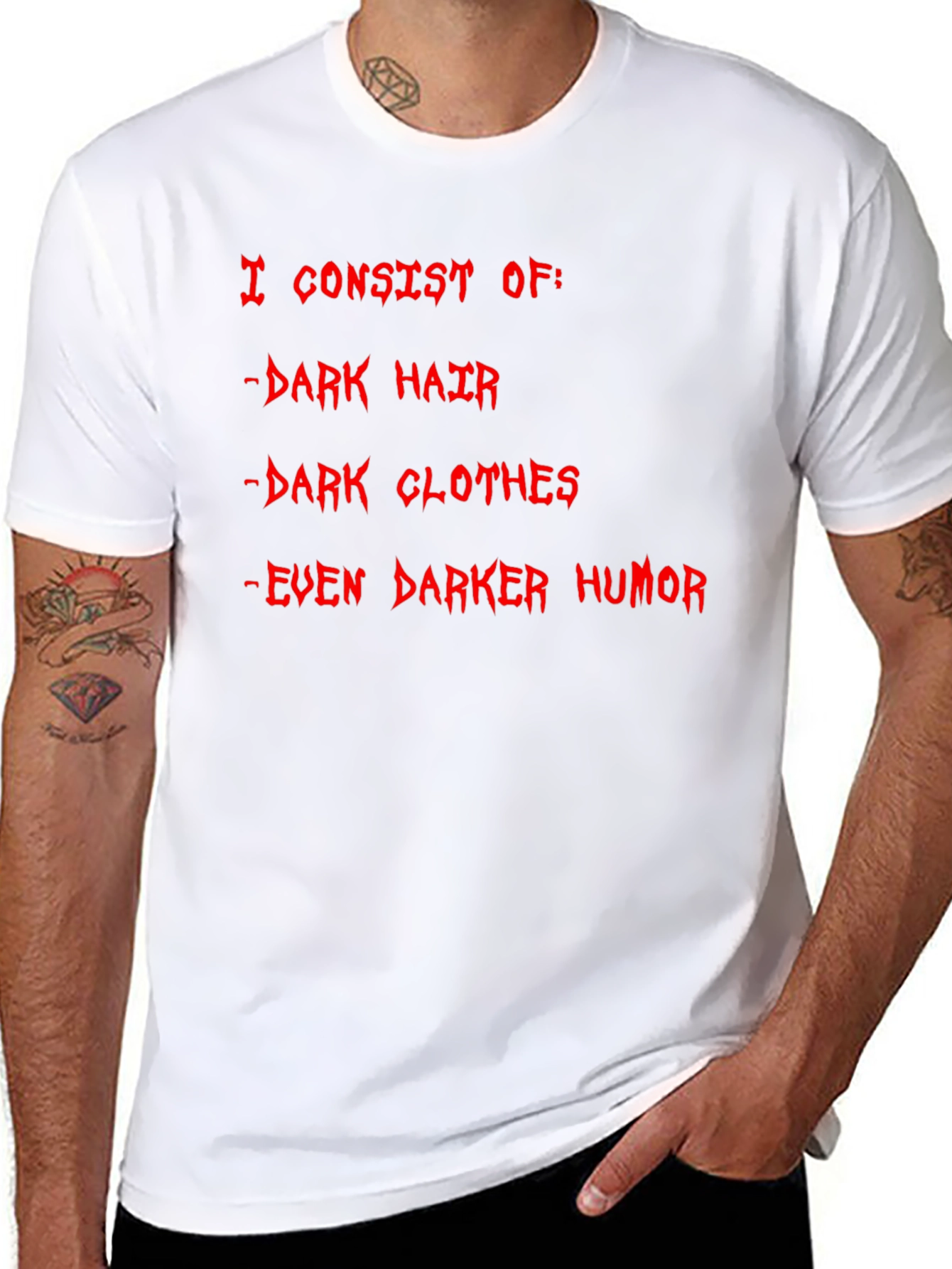 Black Humorous Dark T-Shirt - I Consist Of... view 8