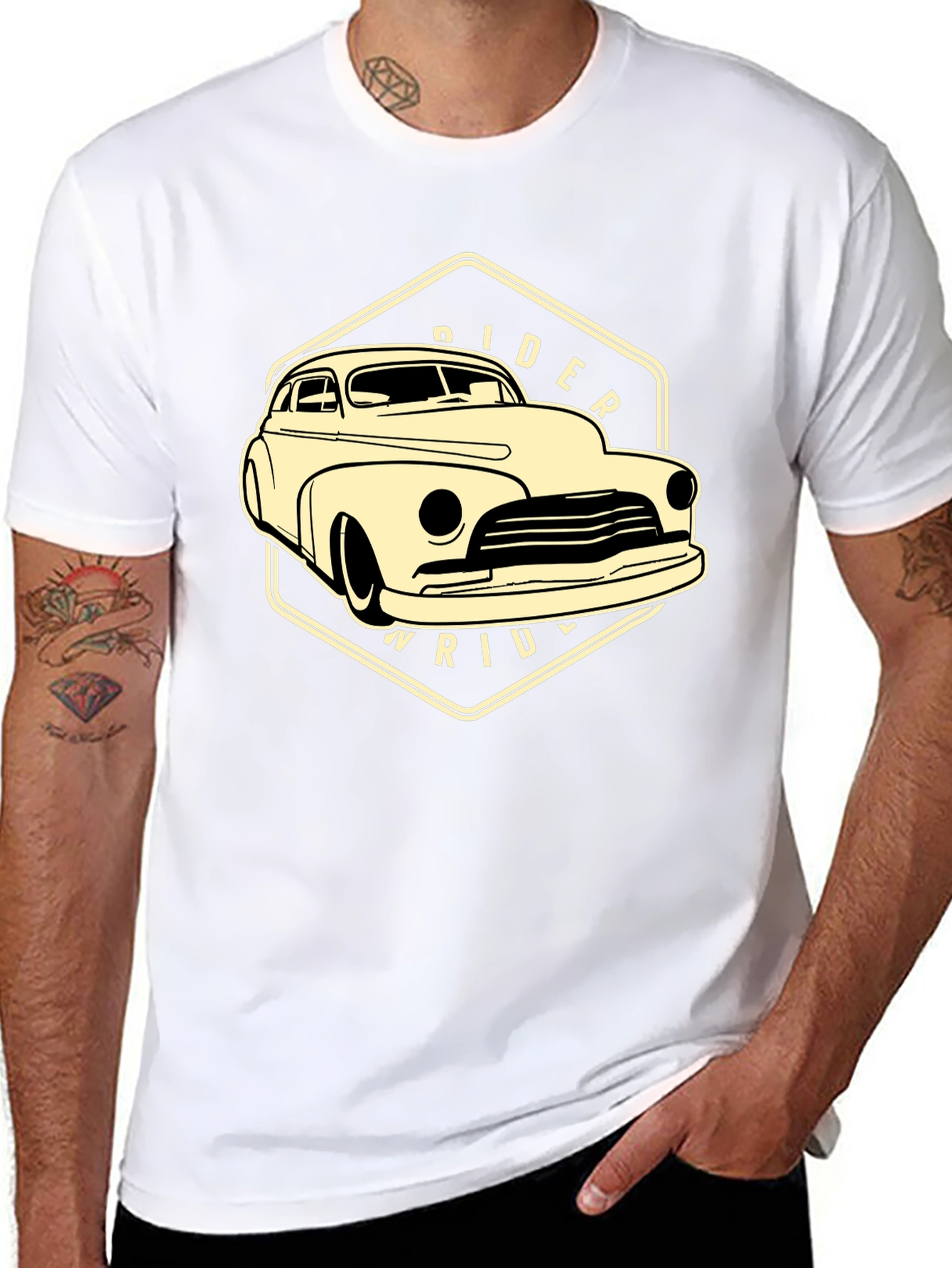 Black Classic Car Rider T-Shirt - Black view 8