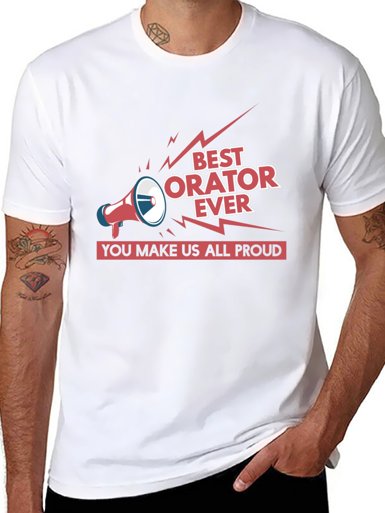 Black Best Orator Ever Graphic T-Shirt view 8